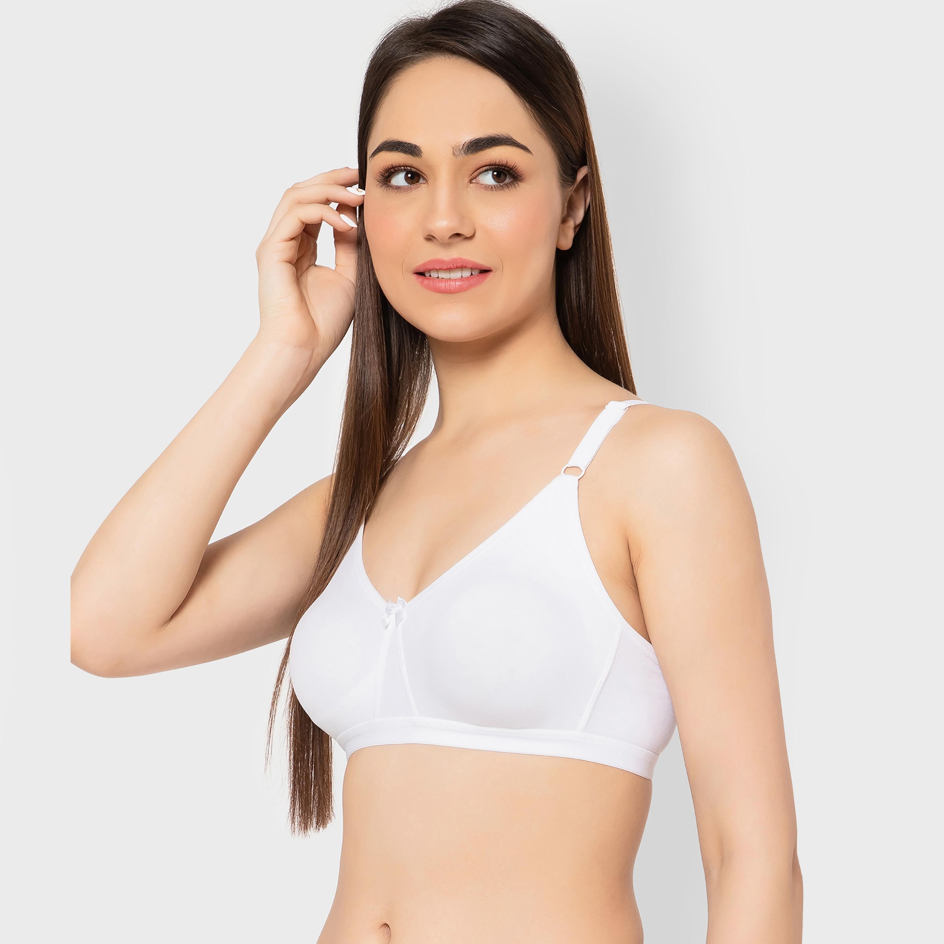 Clovia Pack of 3 Non-Padded Non-Wired Full Figure T-shirt Women's Bra - Cotton in Multicolour-women-clothing-lingerie-bras-image-12