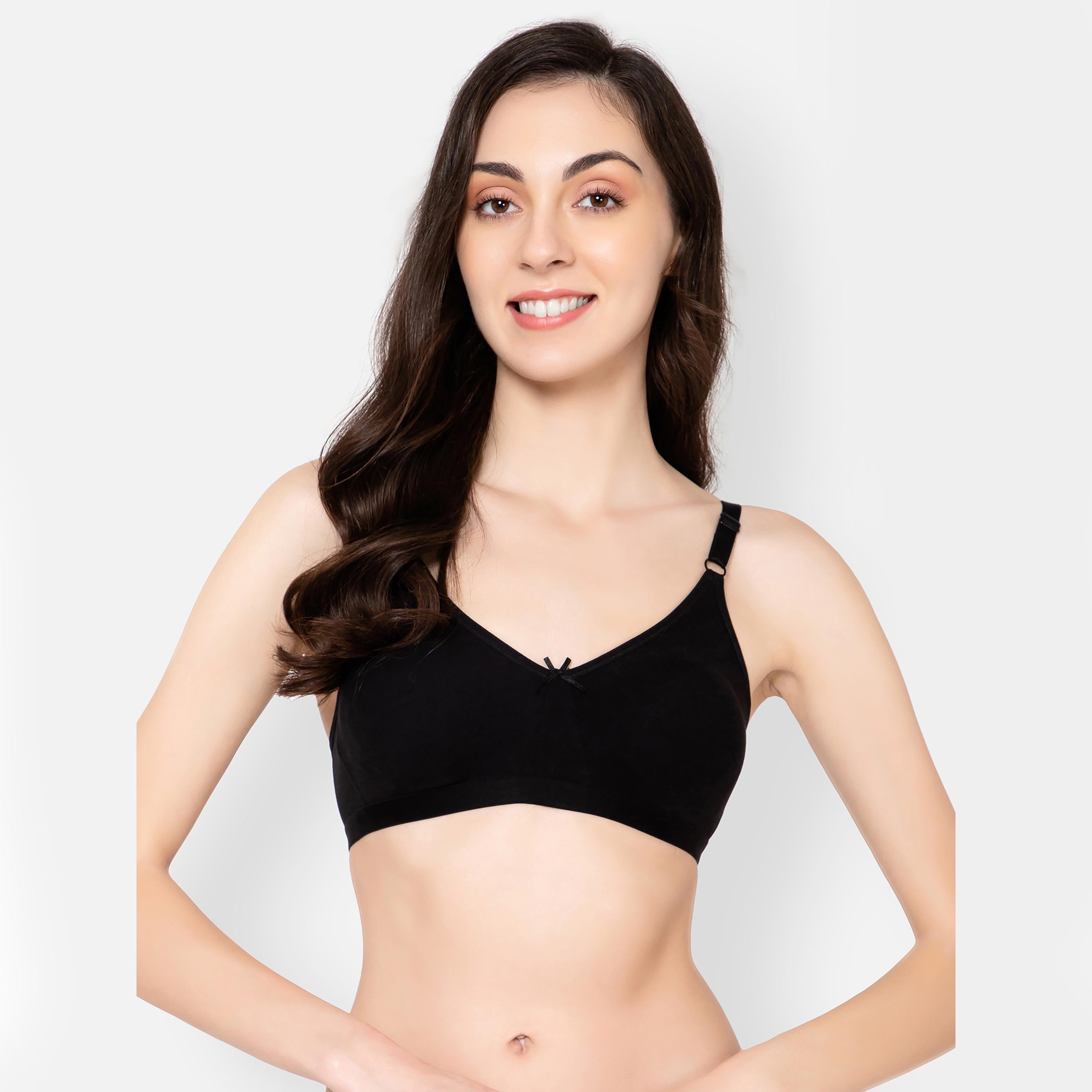 Clovia Pack of 3 Non-Padded Non-Wired Full Figure T-shirt Women's Bra - Cotton in Multicolour-women-clothing-lingerie-bras-image-17