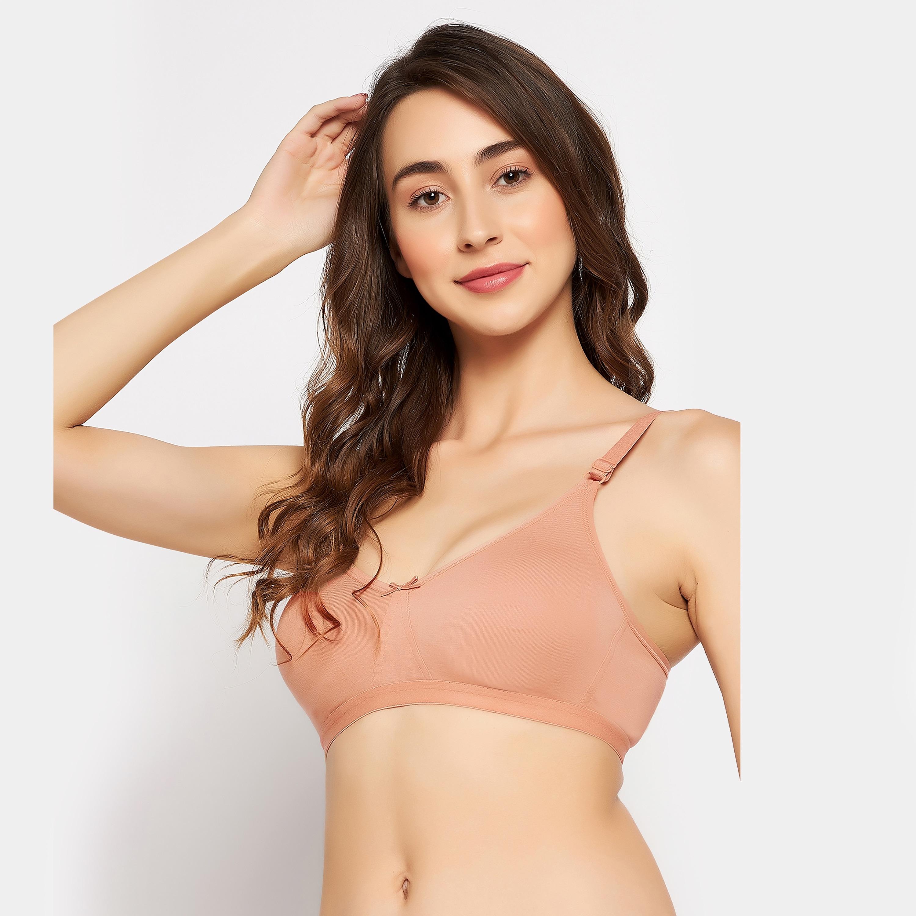 Clovia Pack of 3 Non-Padded Non-Wired Full Figure T-shirt Women's Bra - Cotton in Multicolour-women-clothing-lingerie-bras-image-6