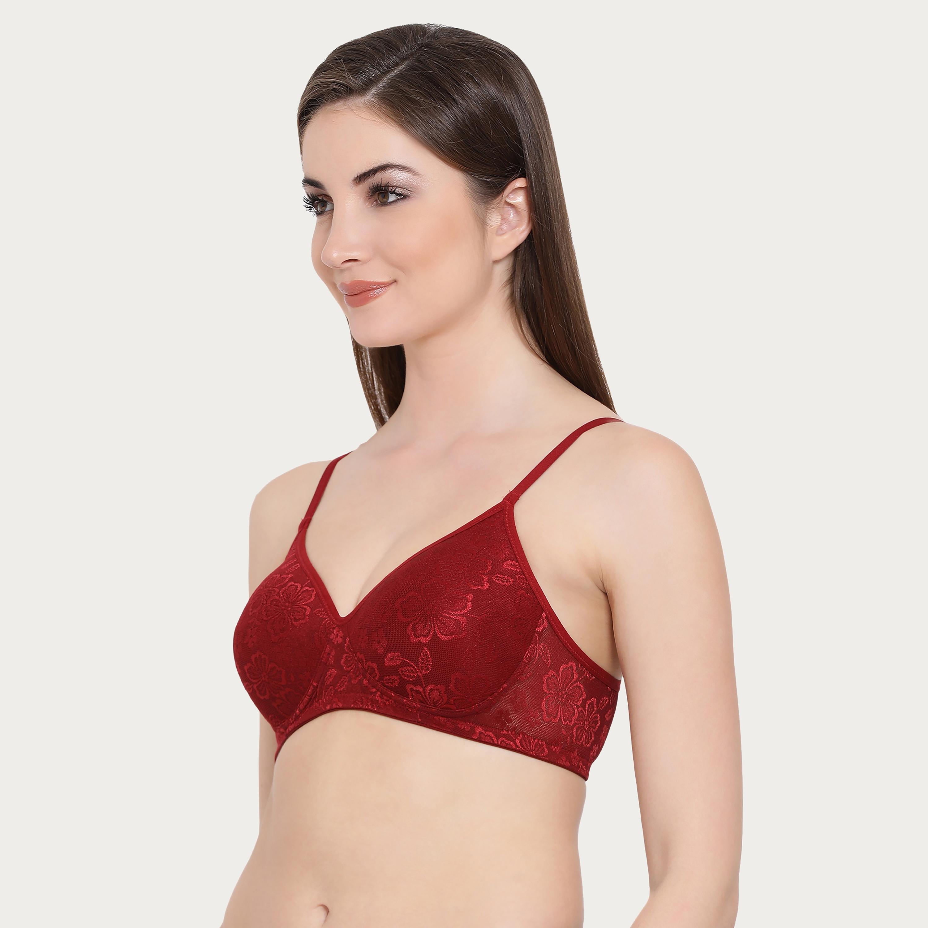 Clovia Pack of 2 Lace Padded Non-Wired Full Coverage Women's Bra in Multicolour-women-clothing-lingerie-bras-image-5