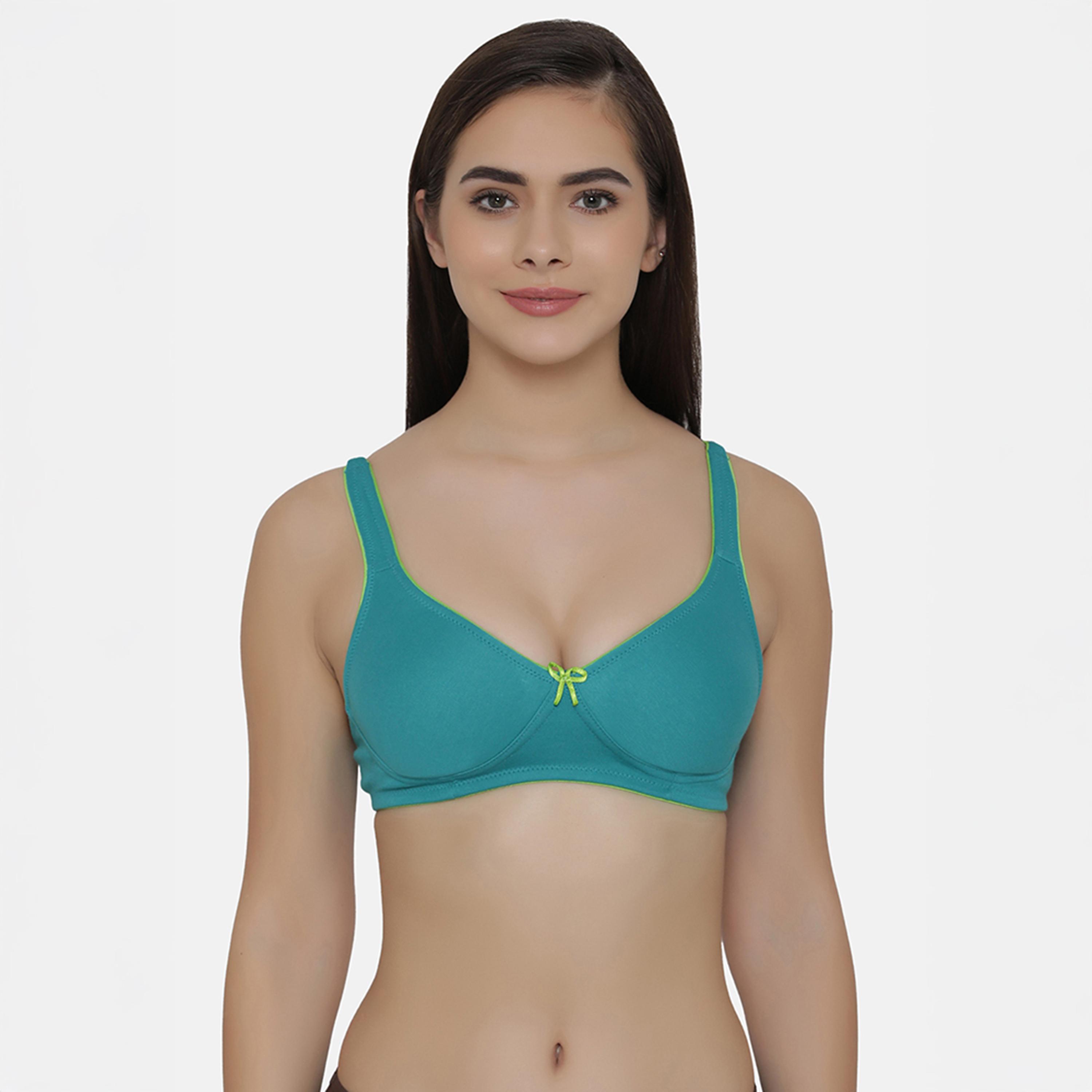 عبوة 2 حمالة صدر يومية غير مبطنة، بدون سلك - أزرق فيروزي | أرجواني من كلوفيا-women-clothing-lingerie-bras-image-4