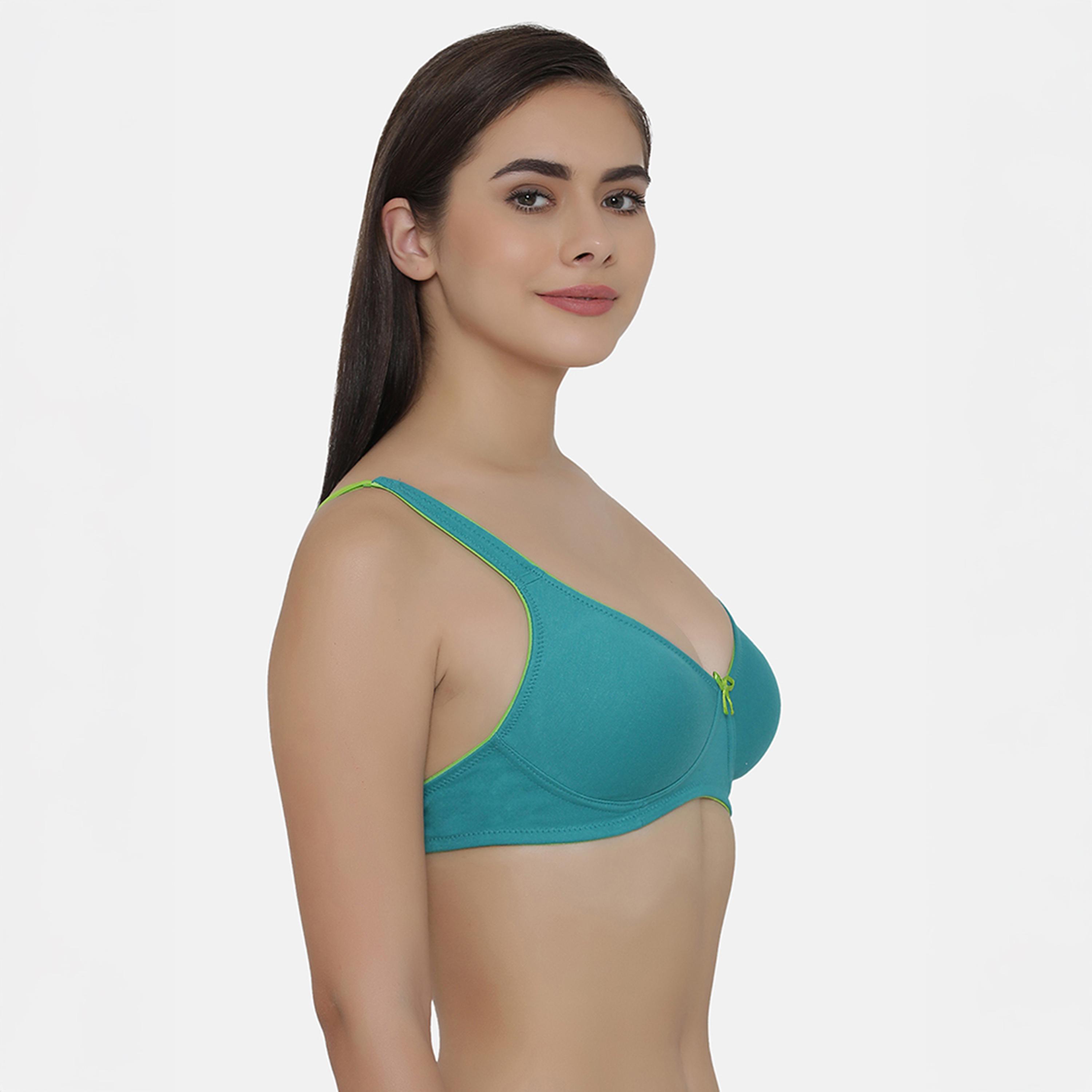 عبوة 2 حمالة صدر يومية غير مبطنة، بدون سلك - أزرق فيروزي | أرجواني من كلوفيا-women-clothing-lingerie-bras-image-6
