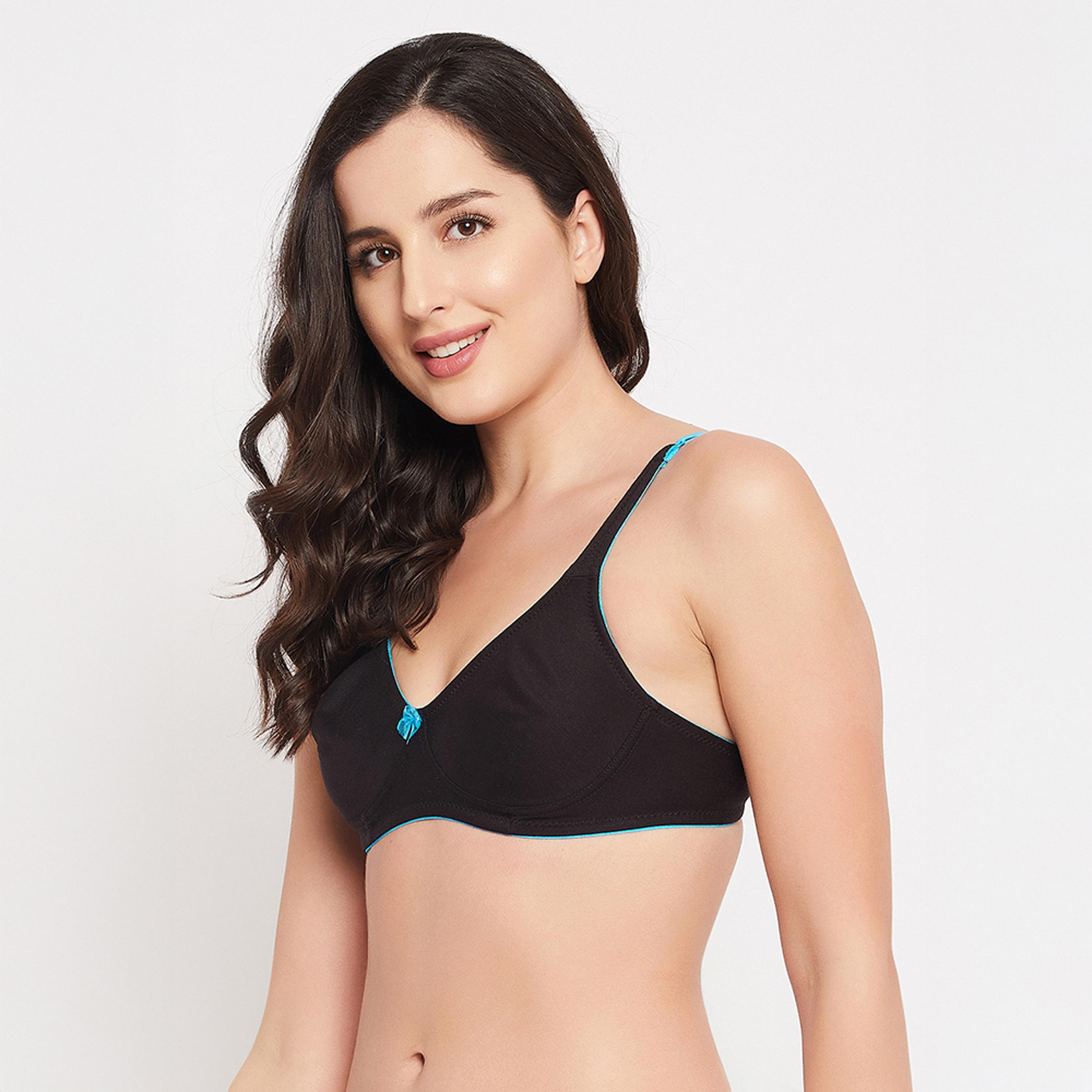 عبوة 2 حمالة صدر تي شيرت غير مبطنة، بدون سلك، بدمي كاب - أسود | أرجواني من كلوفيا-women-clothing-lingerie-bras-image-7