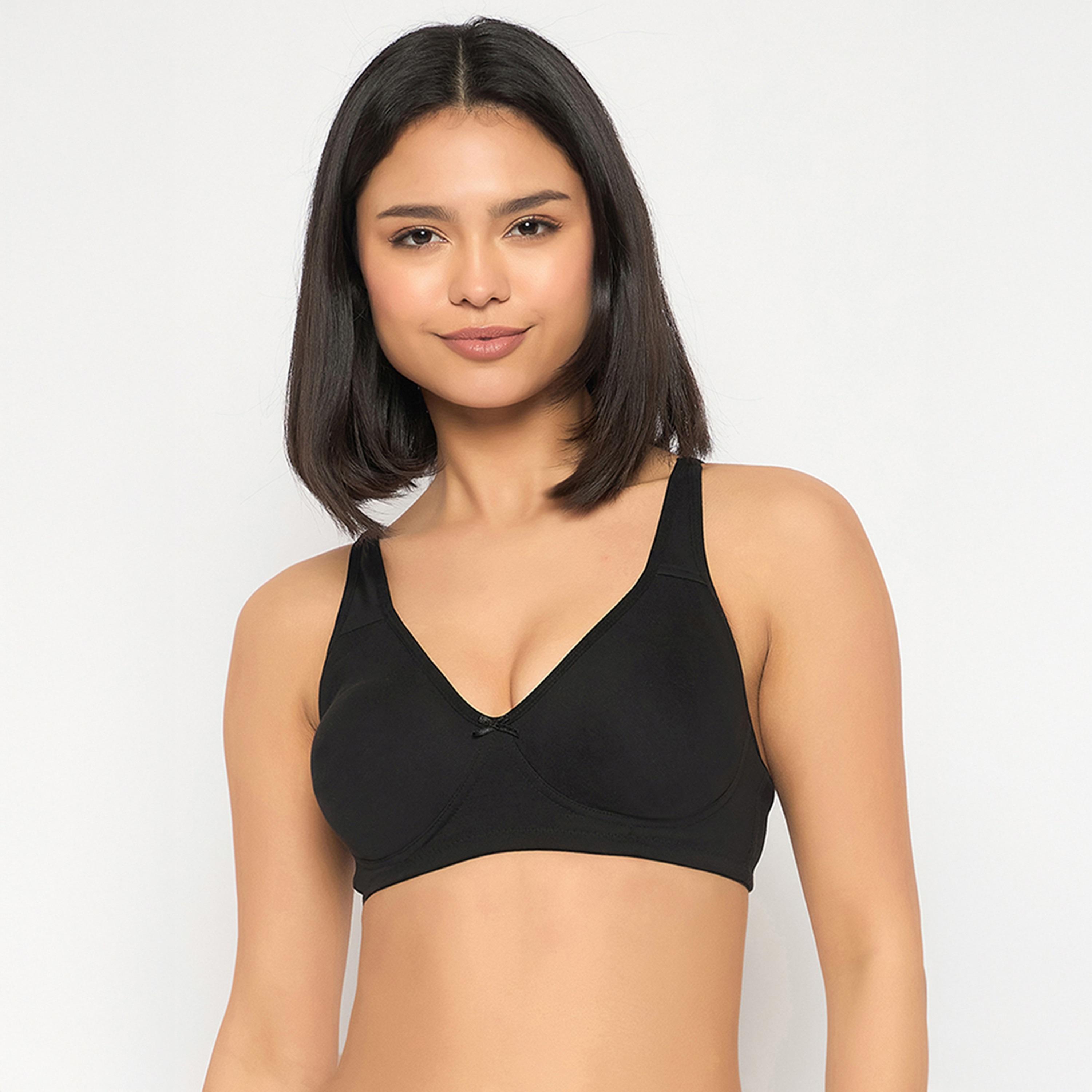 عبوة 2 حمالة صدر تي شيرت غير مبطنة، بدون سلك - أسود | أبيض من كلوفيا-women-clothing-lingerie-bras-image-4