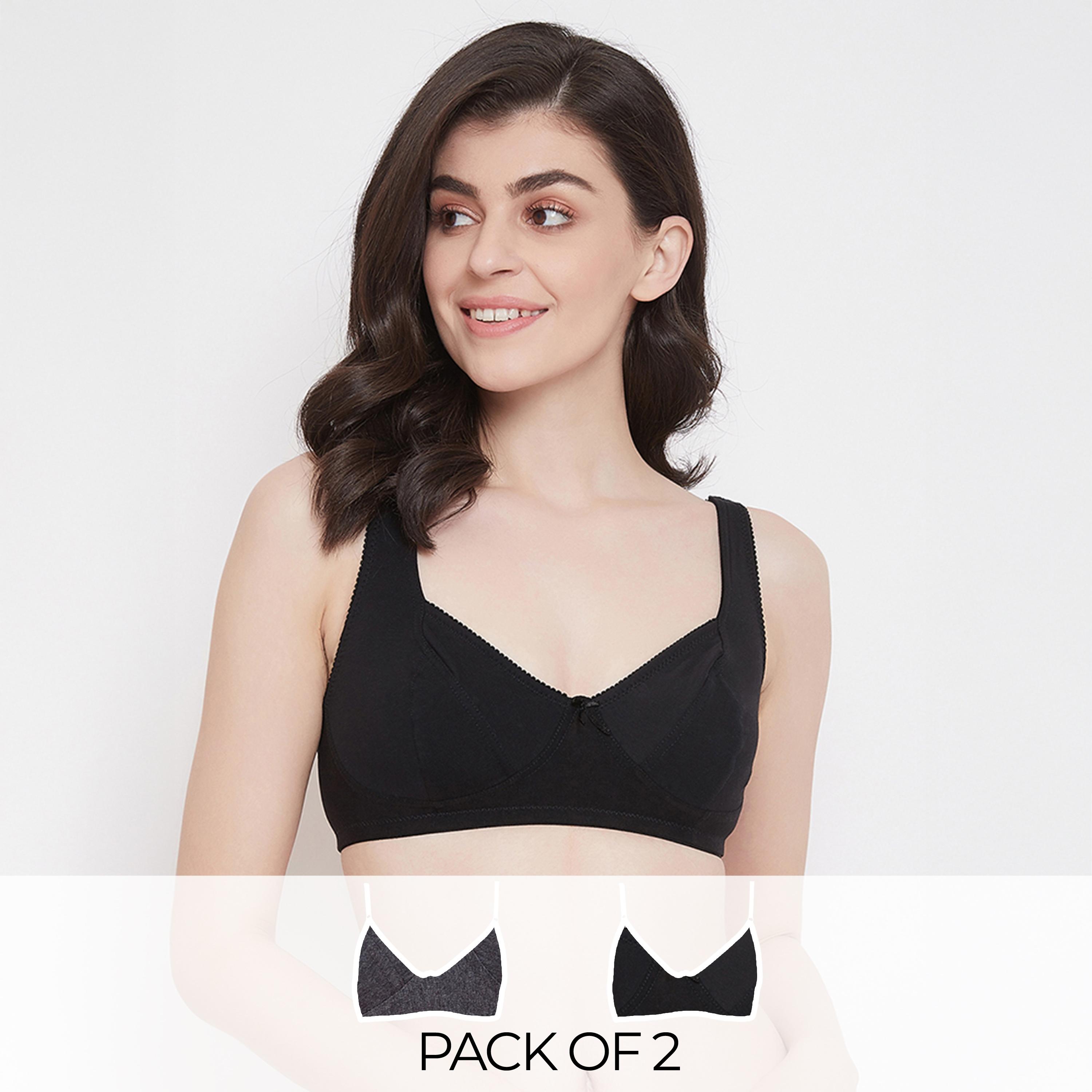 Clovia Pack of 2 Non-Padded Non-Wired Full Cup Women's Bra - Cotton-women-clothing-lingerie-bras-image-1