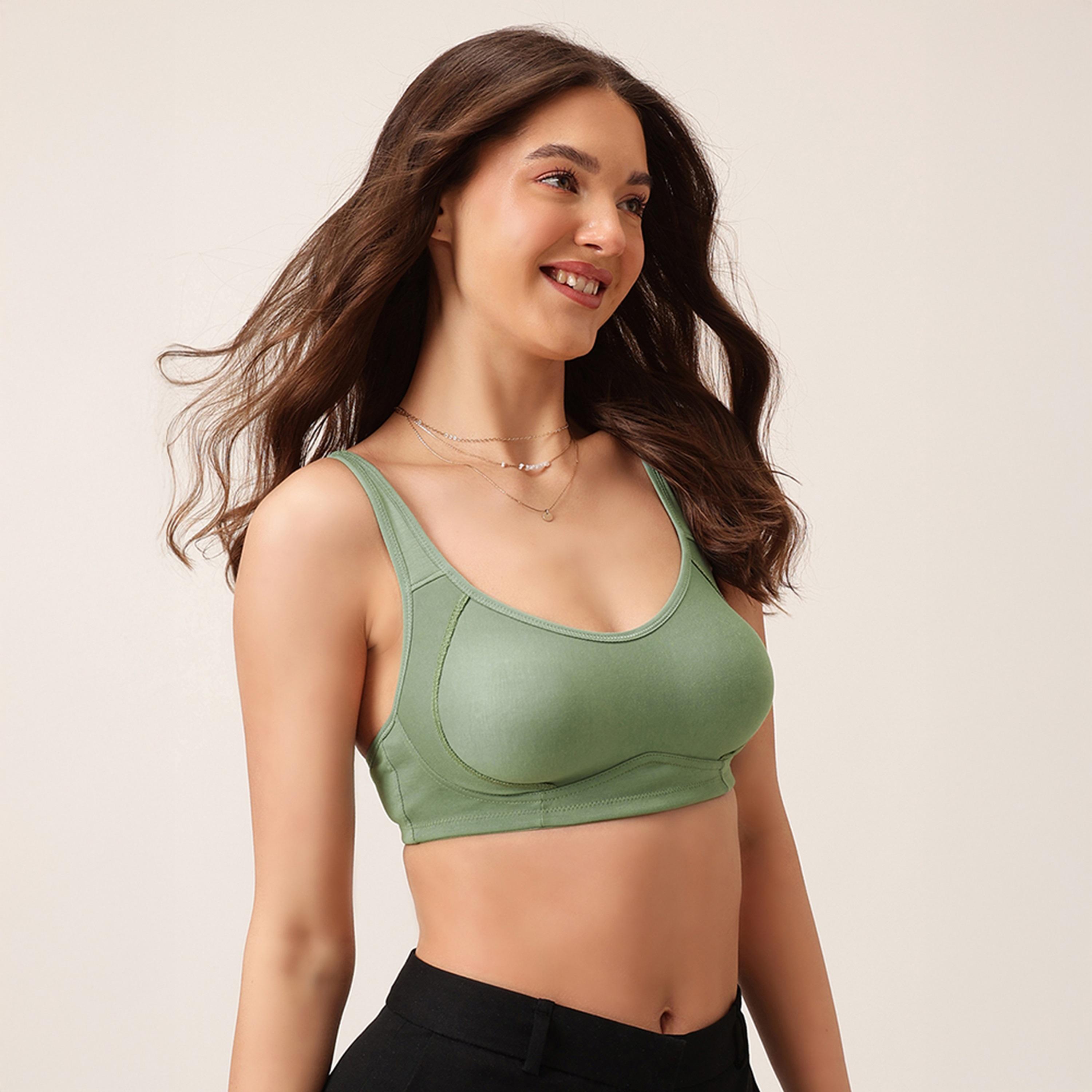 Clovia Pack of 2 Non-Padded Non-Wired Full Coverage Women's T-Shirt Bra - Cotton-women-clothing-lingerie-bras-image-9