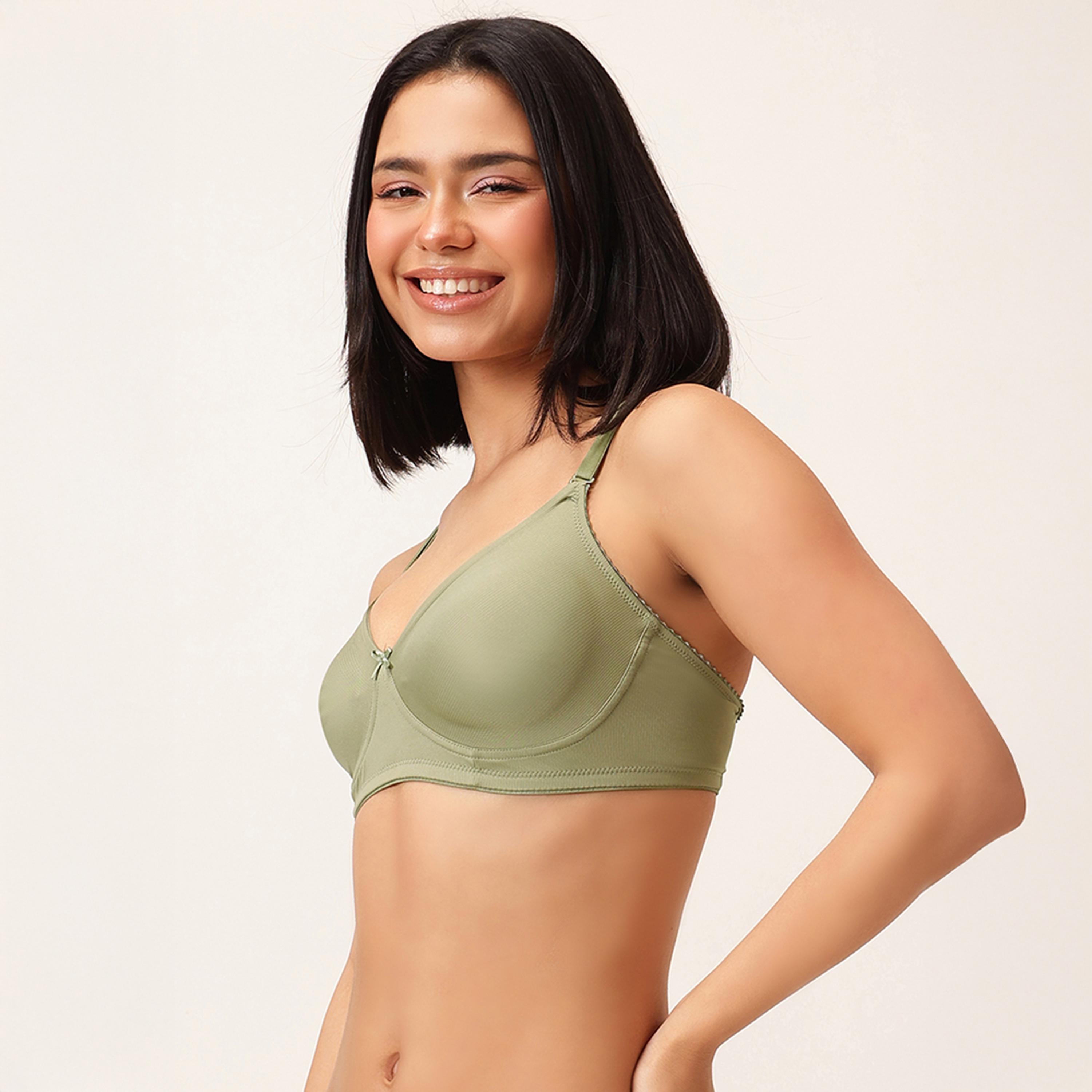 Clovia Pack of 2 Non-Padded Non-Wired Full Coverage Self-Striped Multiway Women's T-Shirt Bra-women-clothing-lingerie-bras-image-5
