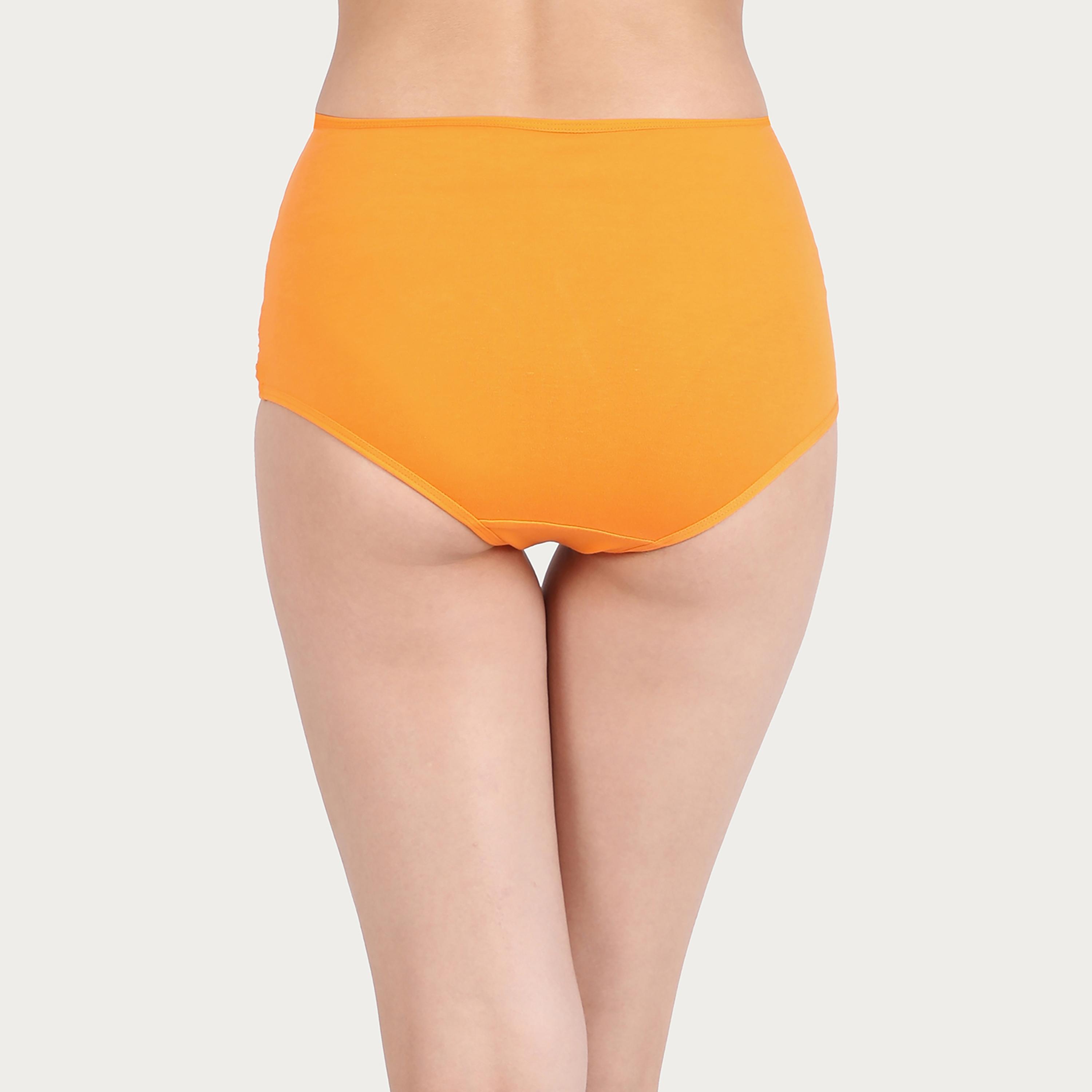 مجموعة من 5 سراويل داخلية نسائية عالية الخصر مع أجزاء من الدانتيل قطنية متعددة الألوان-women-clothing-lingerie-panties-image-23