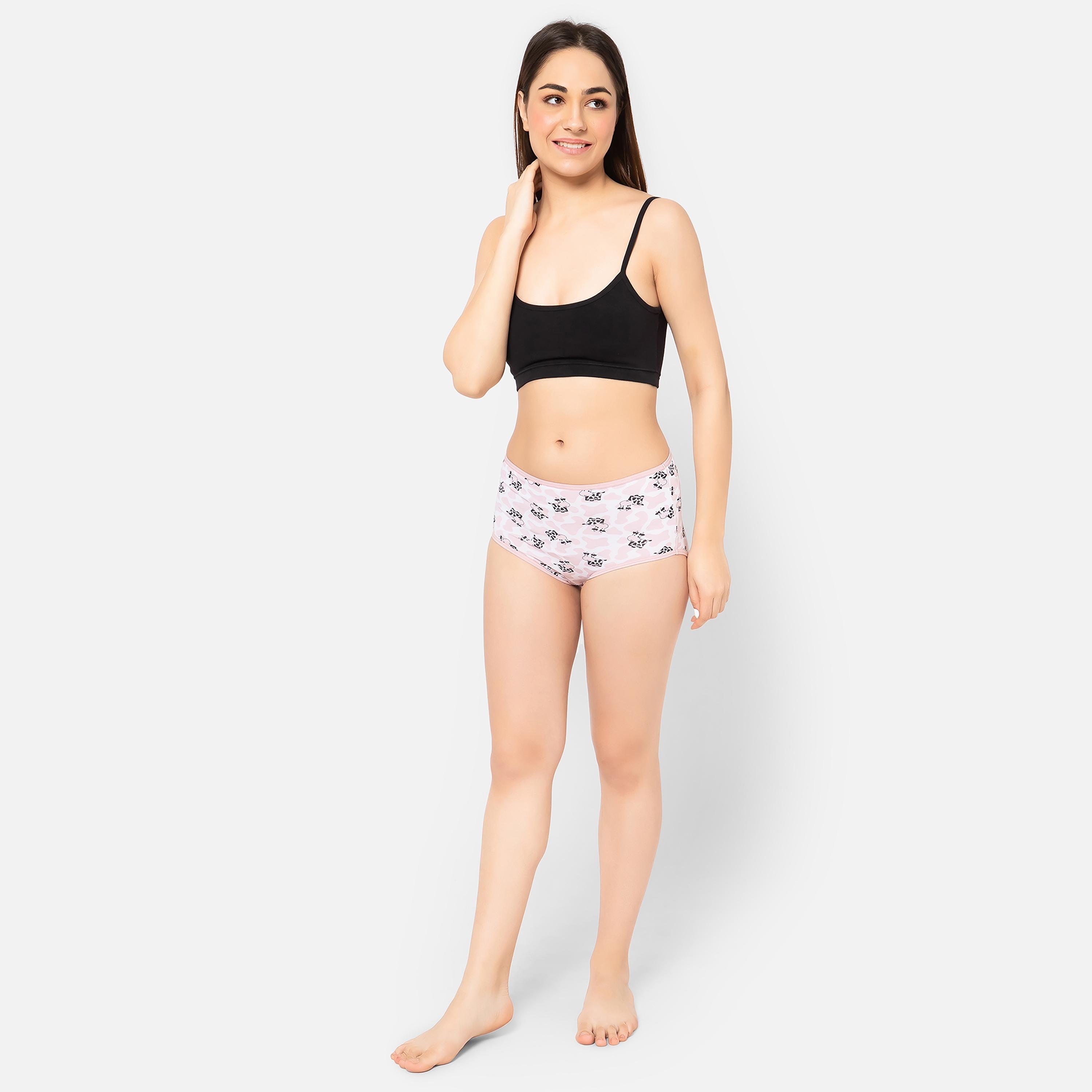 مجموعة من 5 سراويل داخلية نسائية مطبوعة عالية الخصر قطنية متعددة الألوان-women-clothing-lingerie-panties-image-13