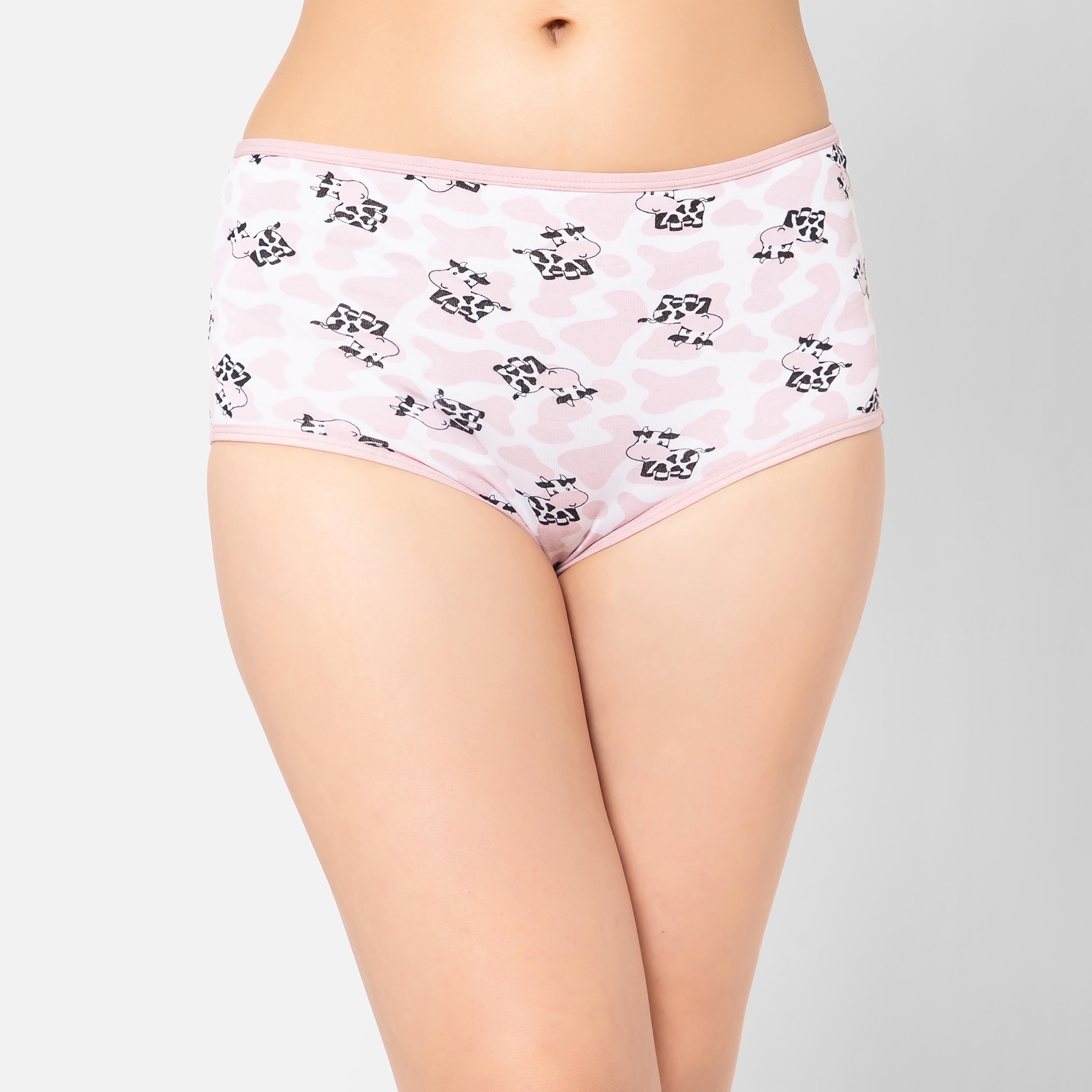 مجموعة من 5 سراويل داخلية نسائية مطبوعة عالية الخصر قطنية متعددة الألوان-women-clothing-lingerie-panties-image-14
