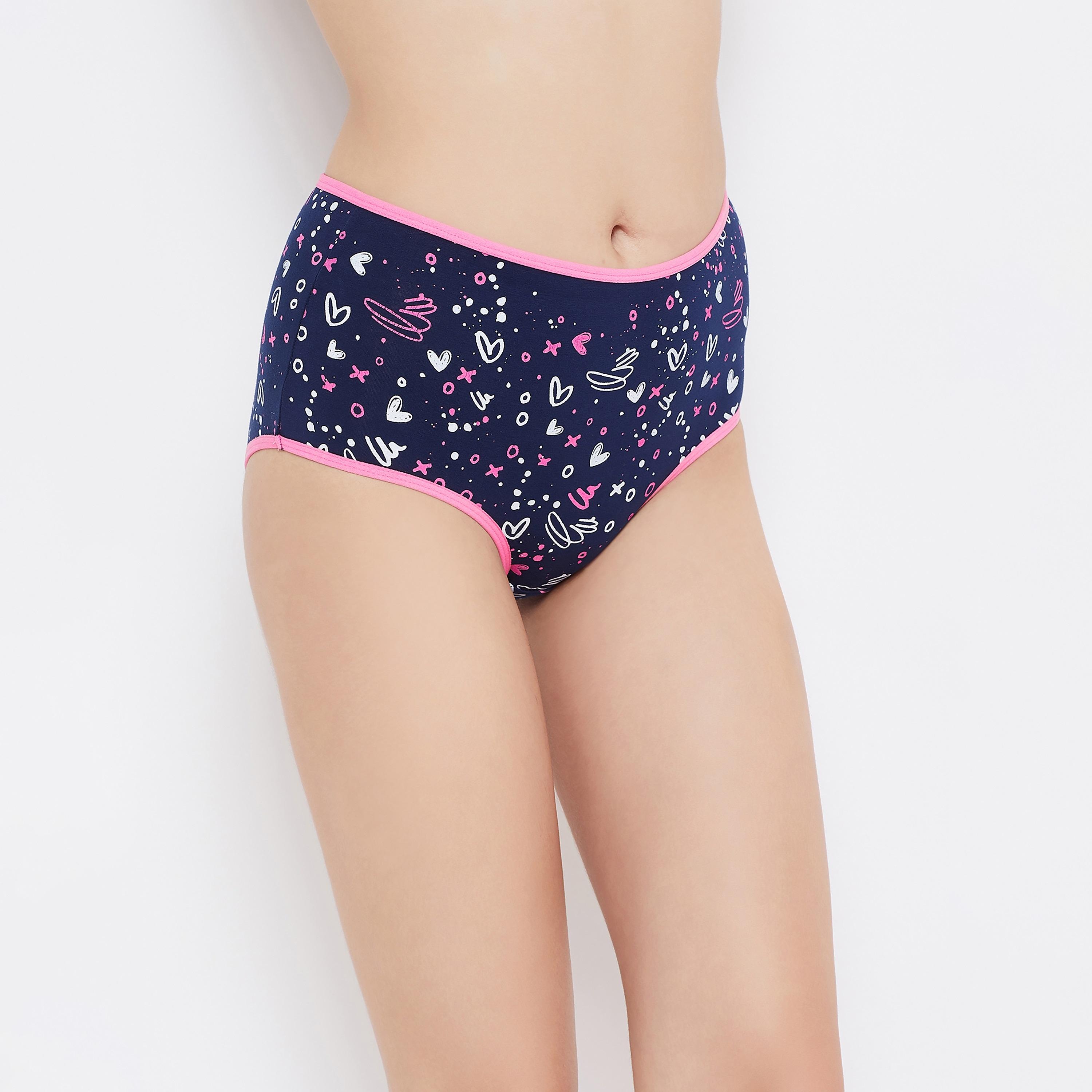 Clovia Pack of 5 High Waist Printed Hipster Women's Panty - Cotton in Multicolour-women-clothing-lingerie-panties-image-7