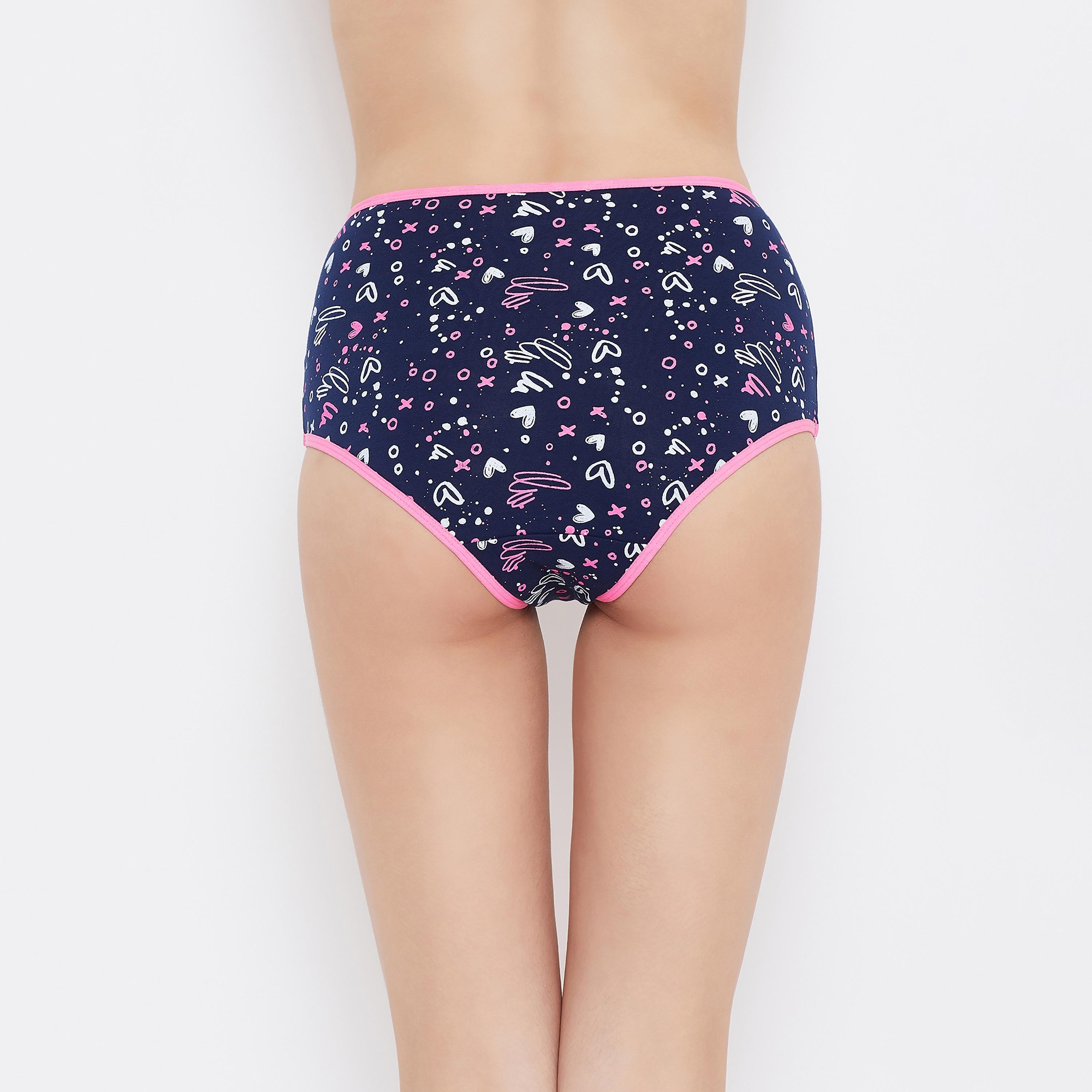 Clovia Pack of 5 High Waist Printed Hipster Women's Panty - Cotton in Multicolour-women-clothing-lingerie-panties-image-9