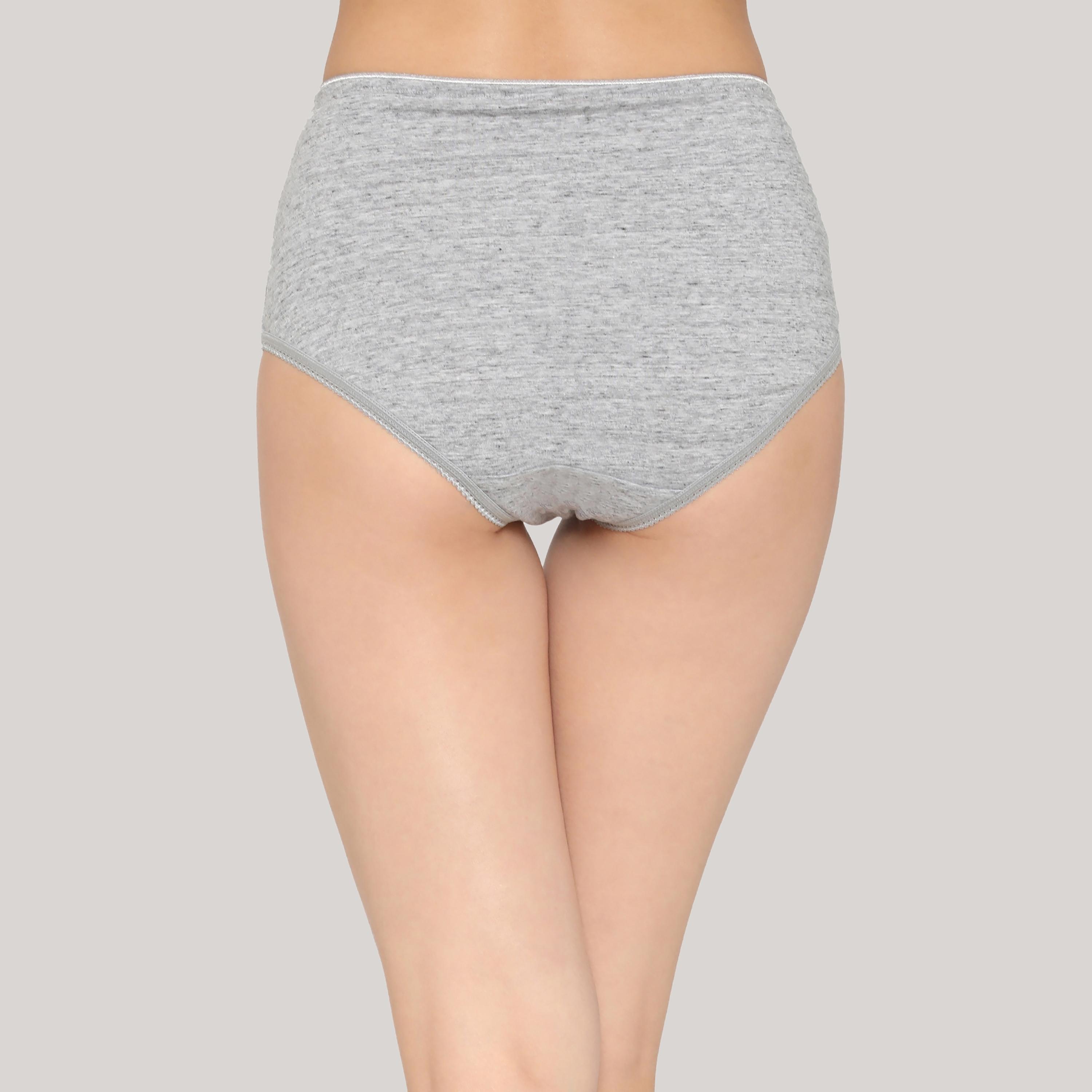 مجموعة من 5 سراويل داخلية نسائية من القطن عالية الخصر مع دانتيل متعددة الألوان-women-clothing-lingerie-panties-image-7