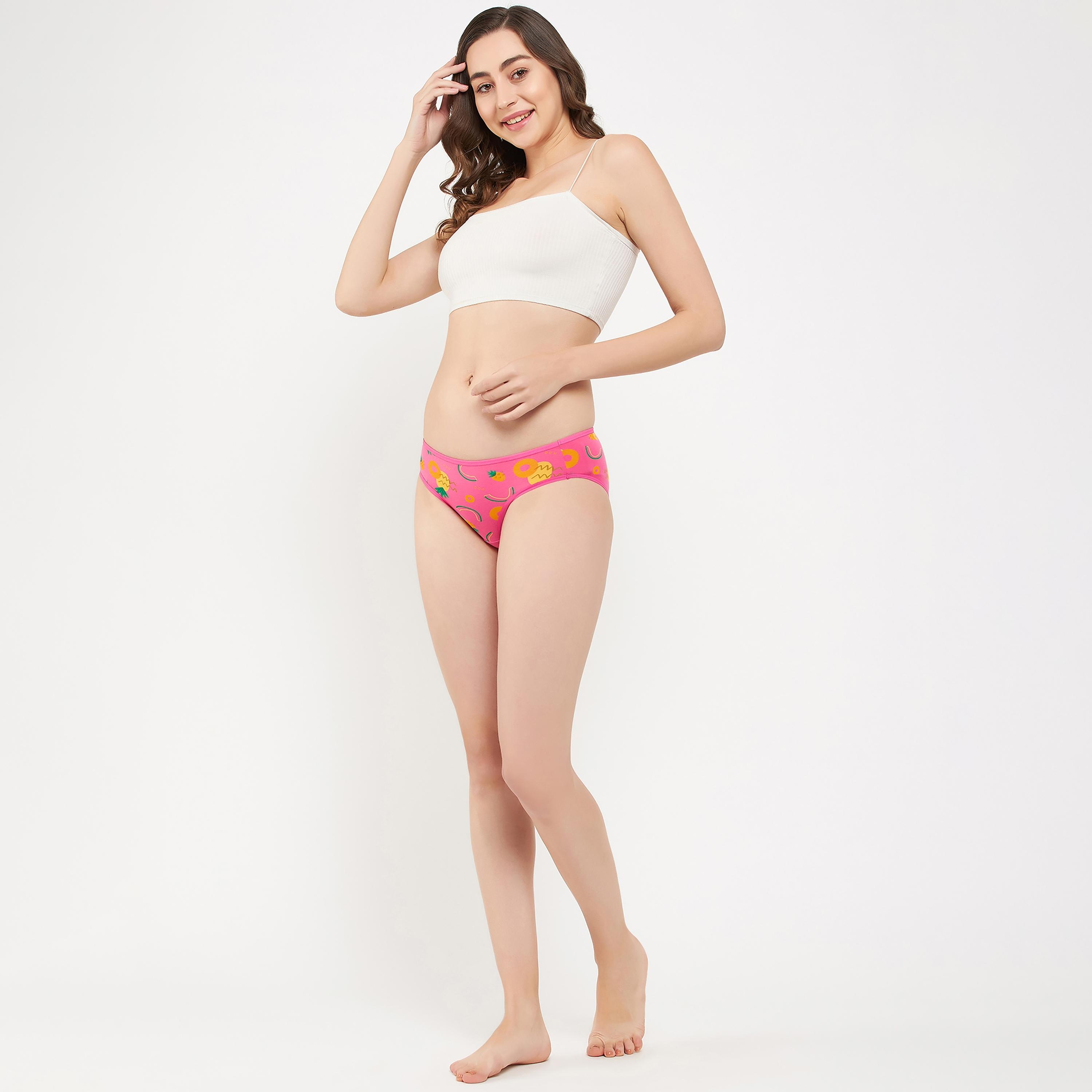مجموعة من 5 قطع بيكيني نسائية مطبوعة بخصر منخفض قطنية متعددة الألوان-women-clothing-lingerie-panties-image-20