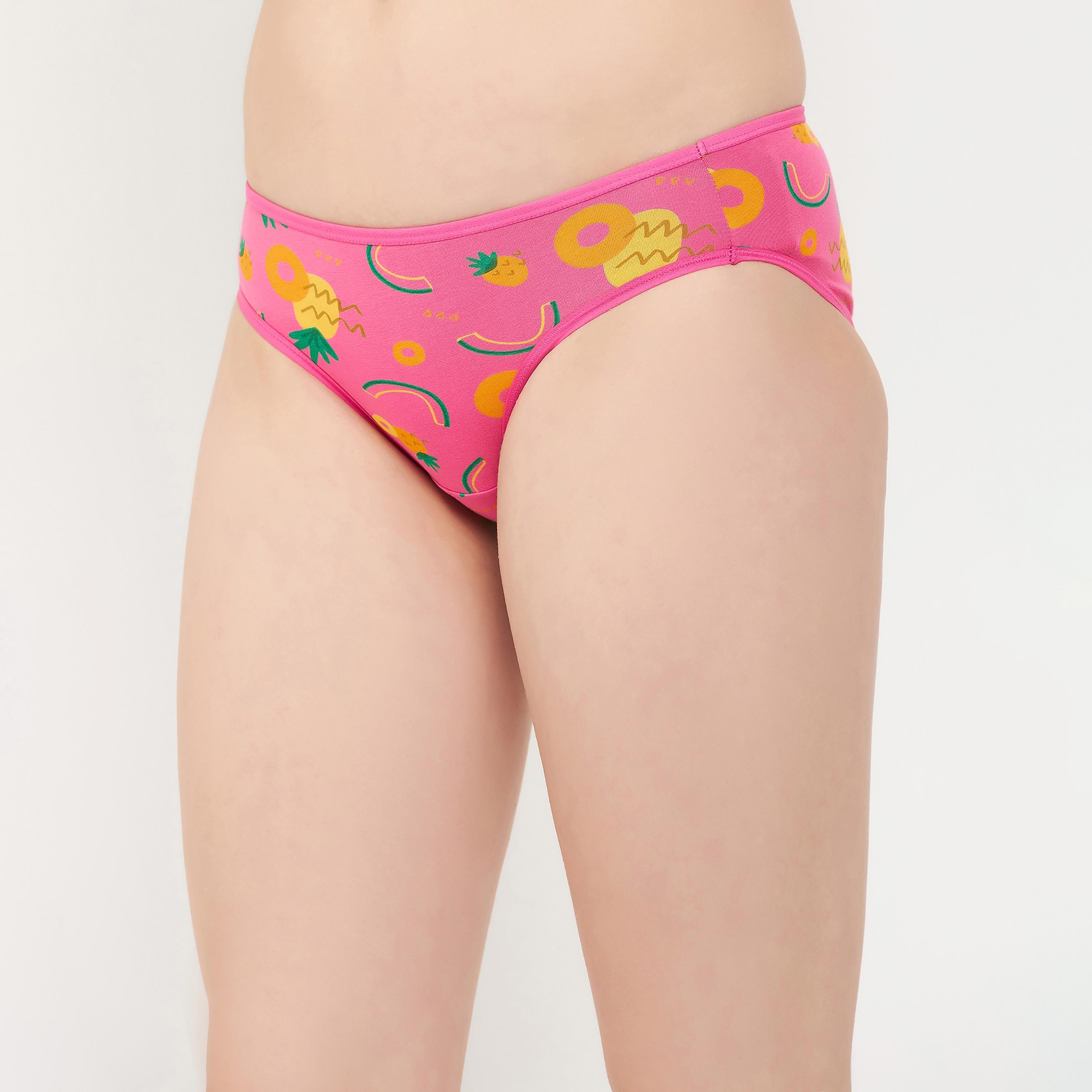 مجموعة من 5 قطع بيكيني نسائية مطبوعة بخصر منخفض قطنية متعددة الألوان-women-clothing-lingerie-panties-image-21
