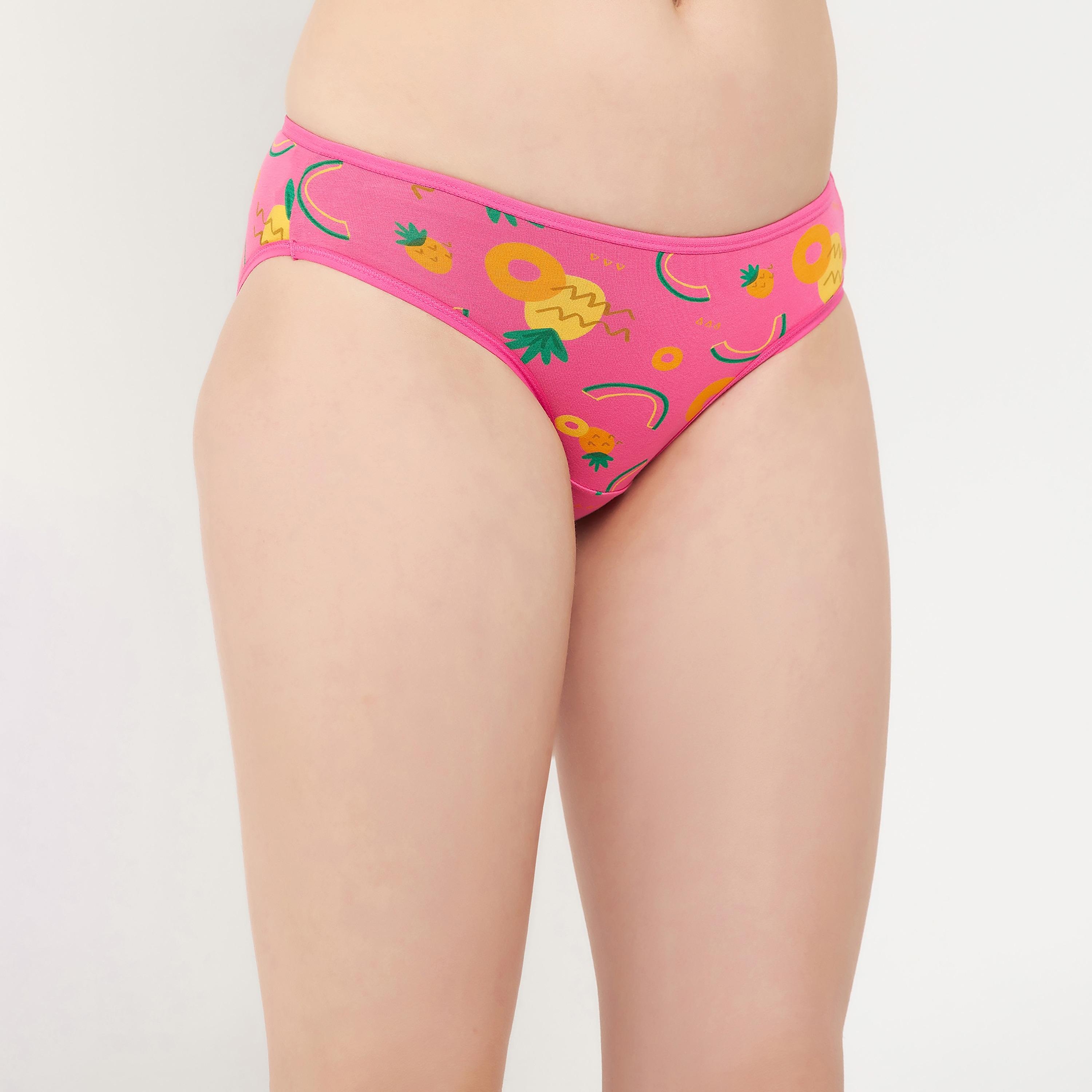 مجموعة من 5 قطع بيكيني نسائية مطبوعة بخصر منخفض قطنية متعددة الألوان-women-clothing-lingerie-panties-image-22