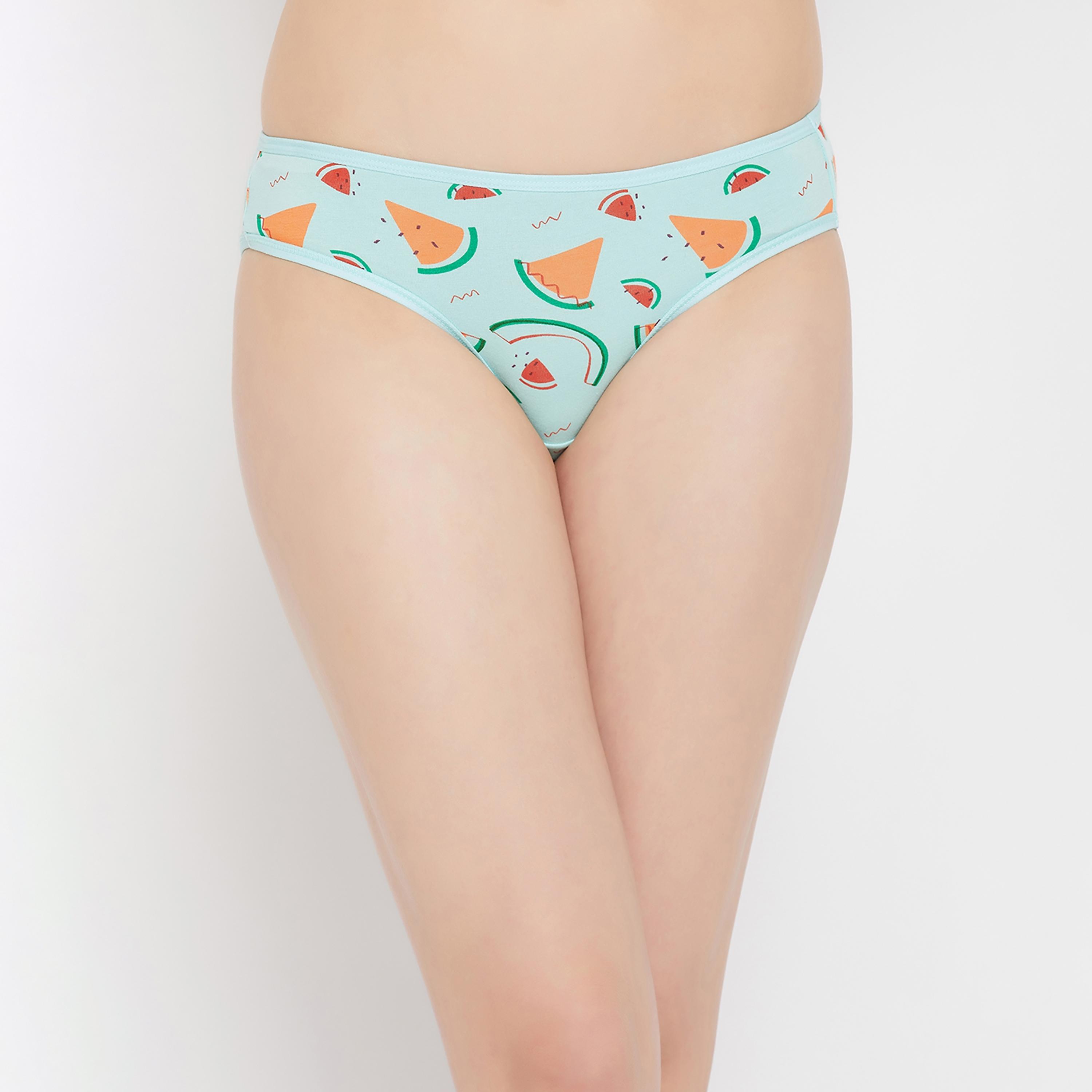 Clovia Pack of 5 Low Waist Printed Bikini Women's Panty - Cotton in Multicolour-women-clothing-lingerie-panties-image-23
