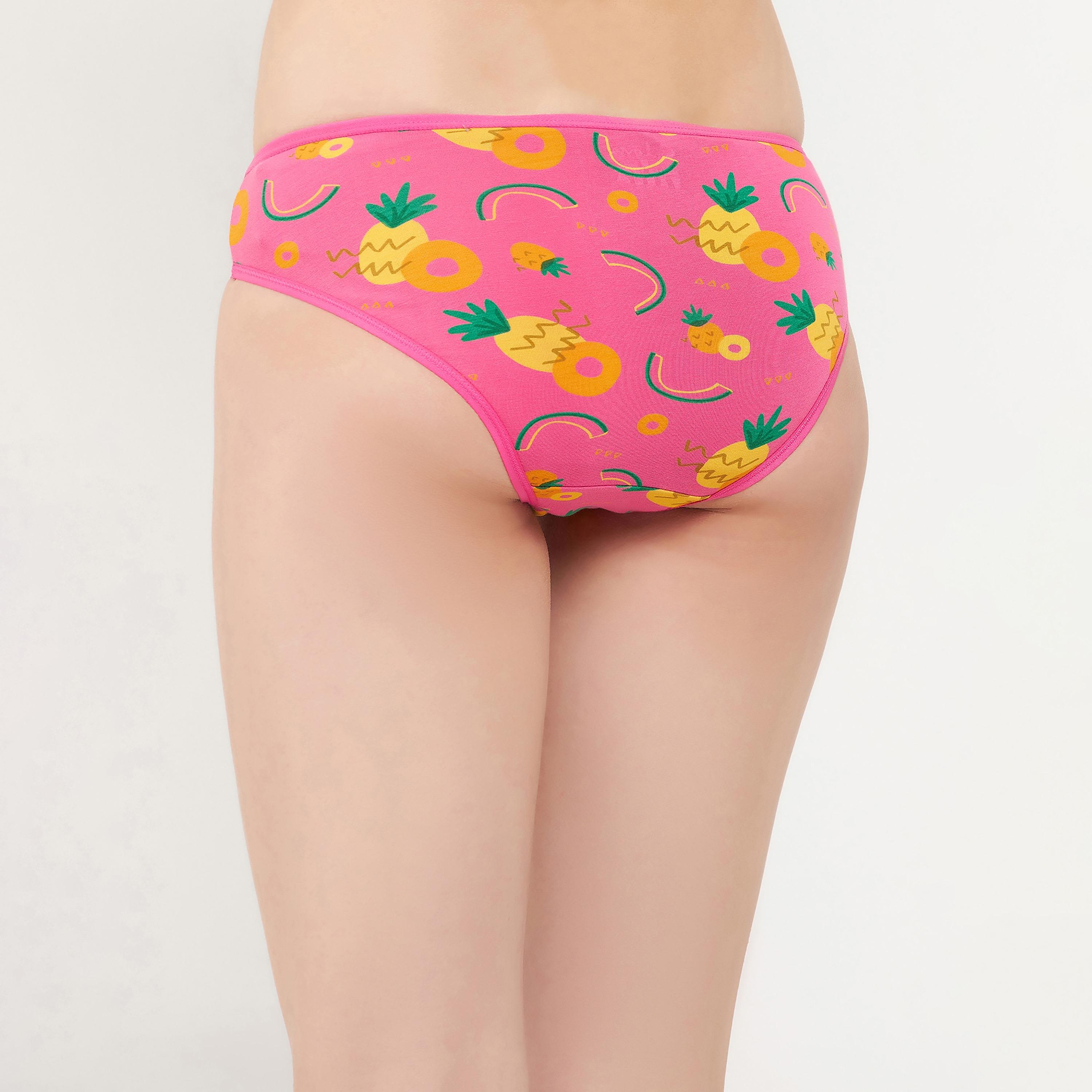 Clovia Pack of 5 Low Waist Printed Bikini Women's Panty - Cotton in Multicolour-women-clothing-lingerie-panties-image-24