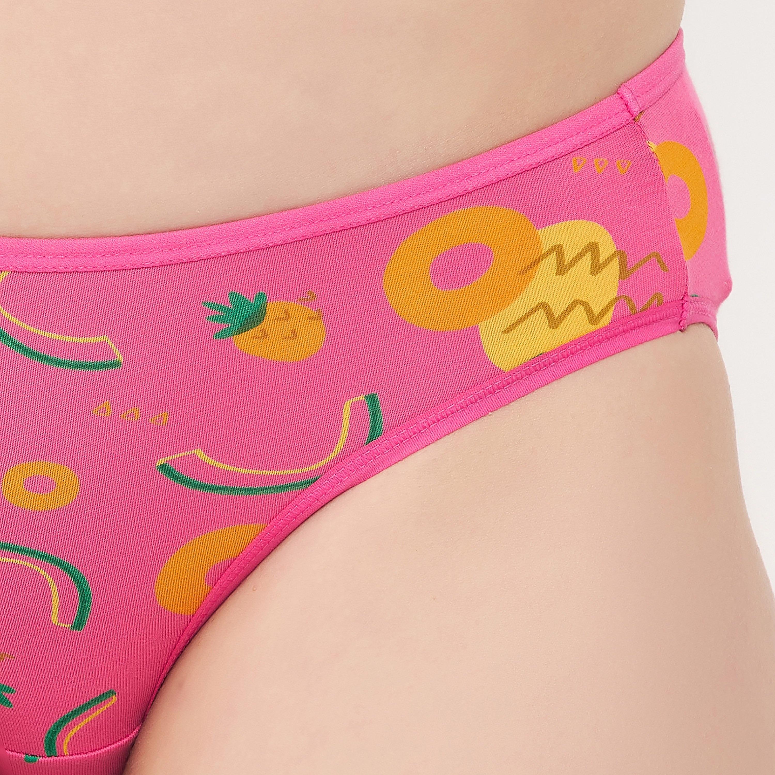 Clovia Pack of 5 Low Waist Printed Bikini Women's Panty - Cotton in Multicolour-women-clothing-lingerie-panties-image-25