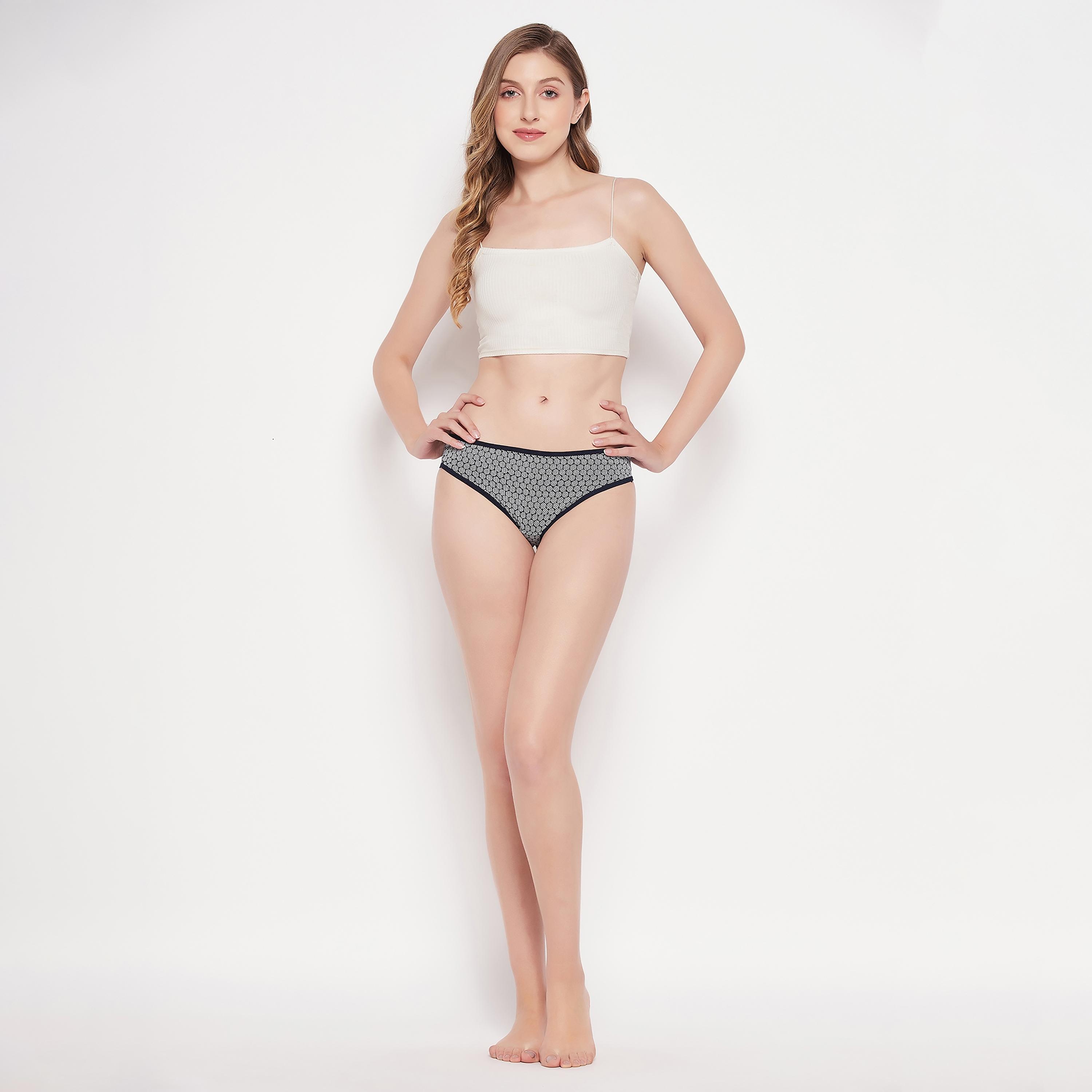 Clovia Pack of 5 Low Waist Printed Bikini Women's Panty - Cotton in Multicolour-women-clothing-lingerie-panties-image-12