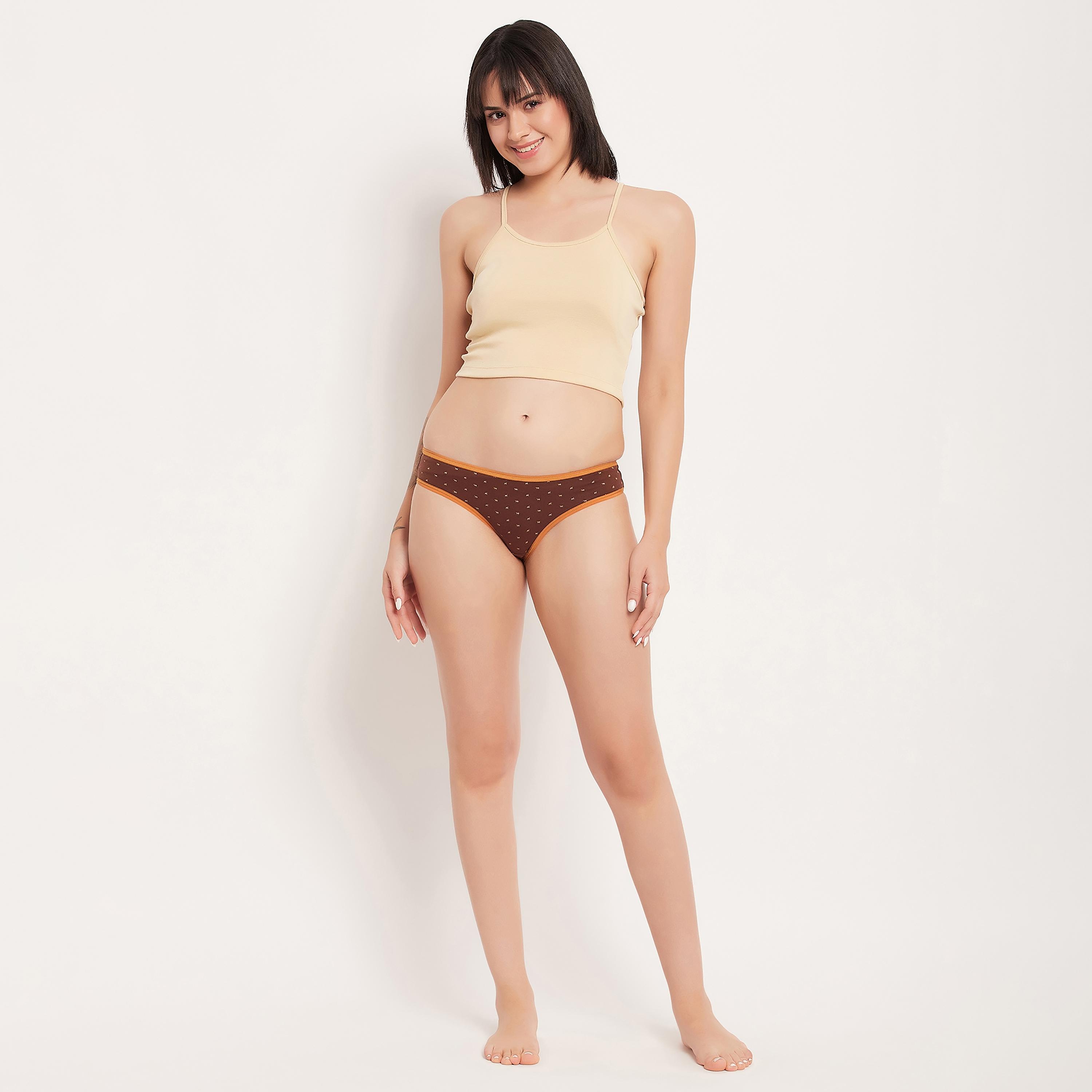 Clovia Pack of 5 Low Waist Printed Bikini Women's Panty - Cotton in Multicolour-women-clothing-lingerie-panties-image-29