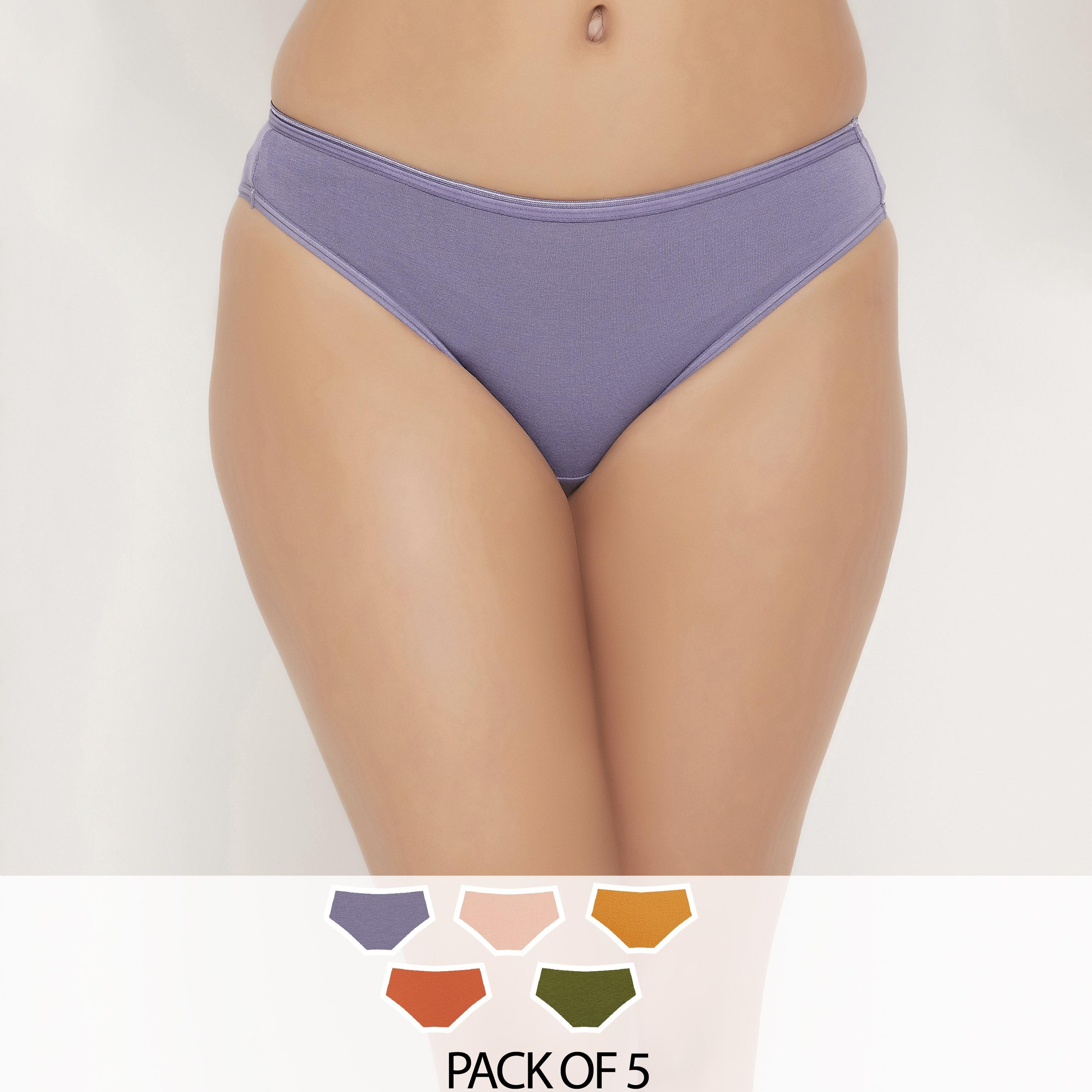 Clovia Pack of 5 Low Waist Bikini Women's Panty - Cotton-women-clothing-lingerie-panties-image-1