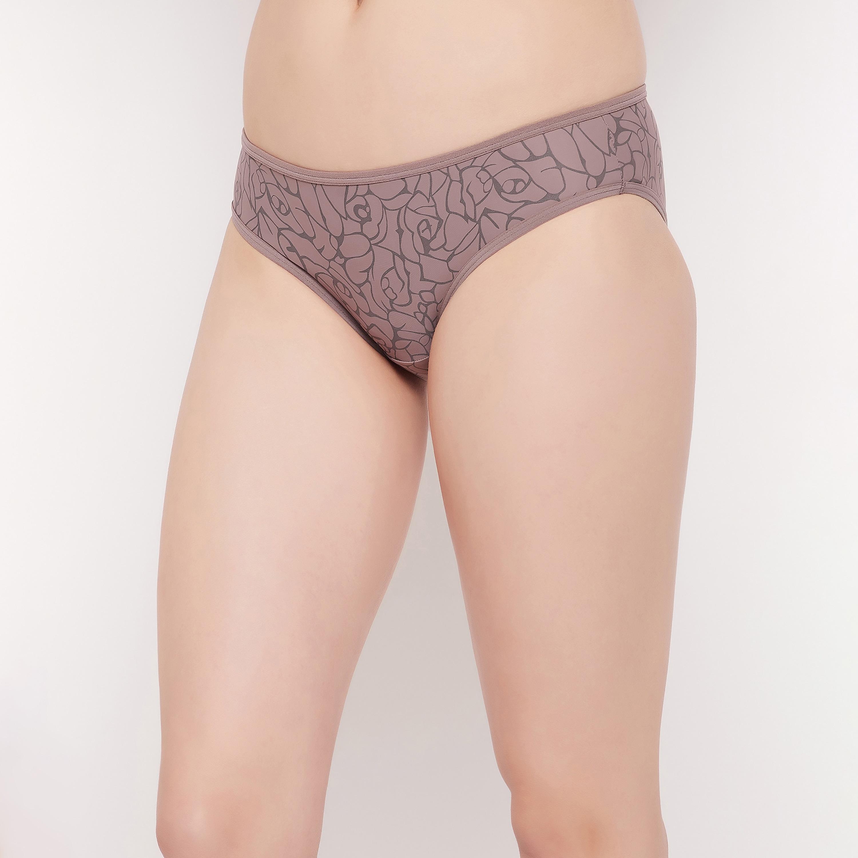 مجموعة من 5 قطع بيكيني مطبوعة منخفضة الخصر للنساء من كلوفيا-women-clothing-lingerie-panties-image-7