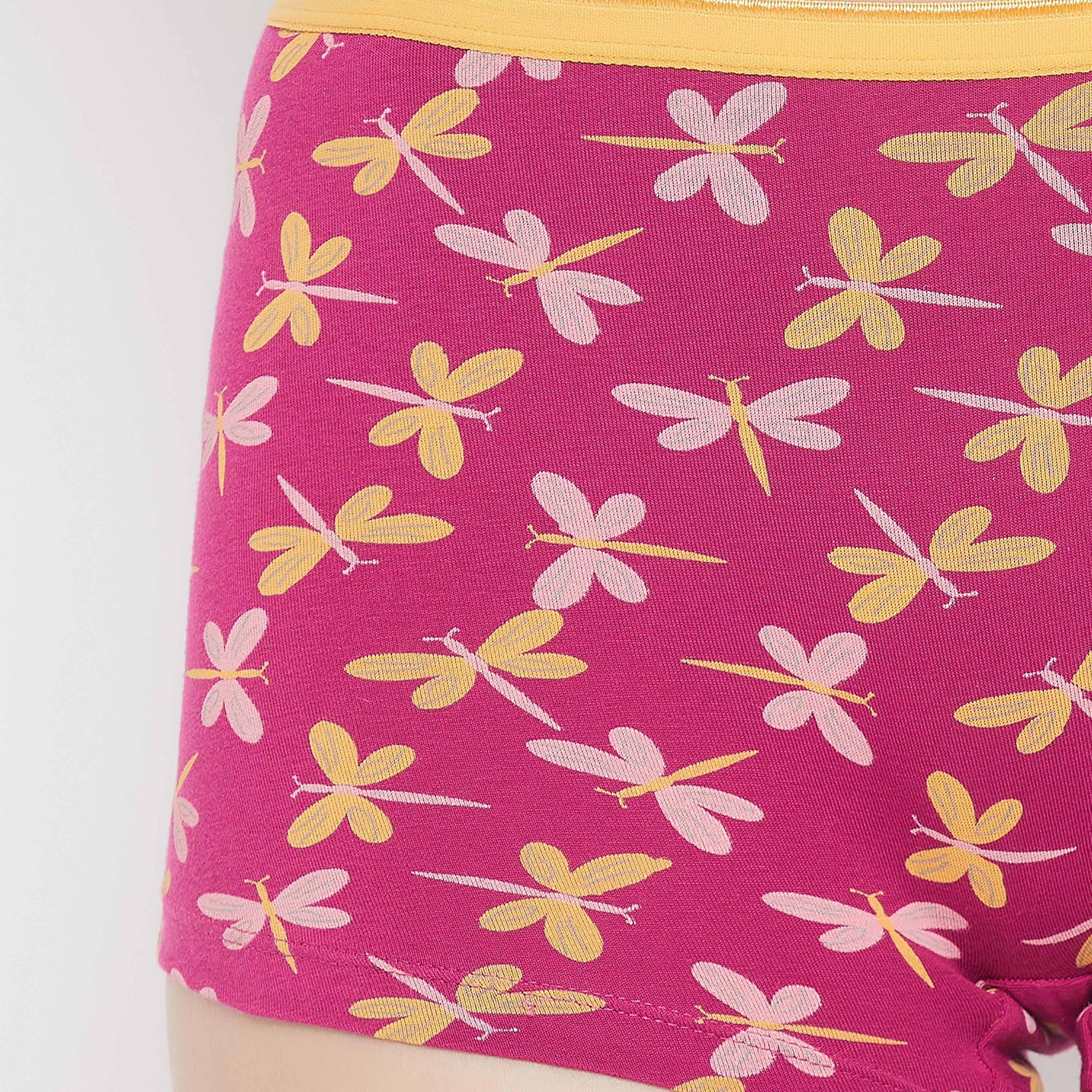 Clovia Pack of 4 Mid Waist Printed Women's Boyshorts - Cotton-women-clothing-lingerie-panties-image-11