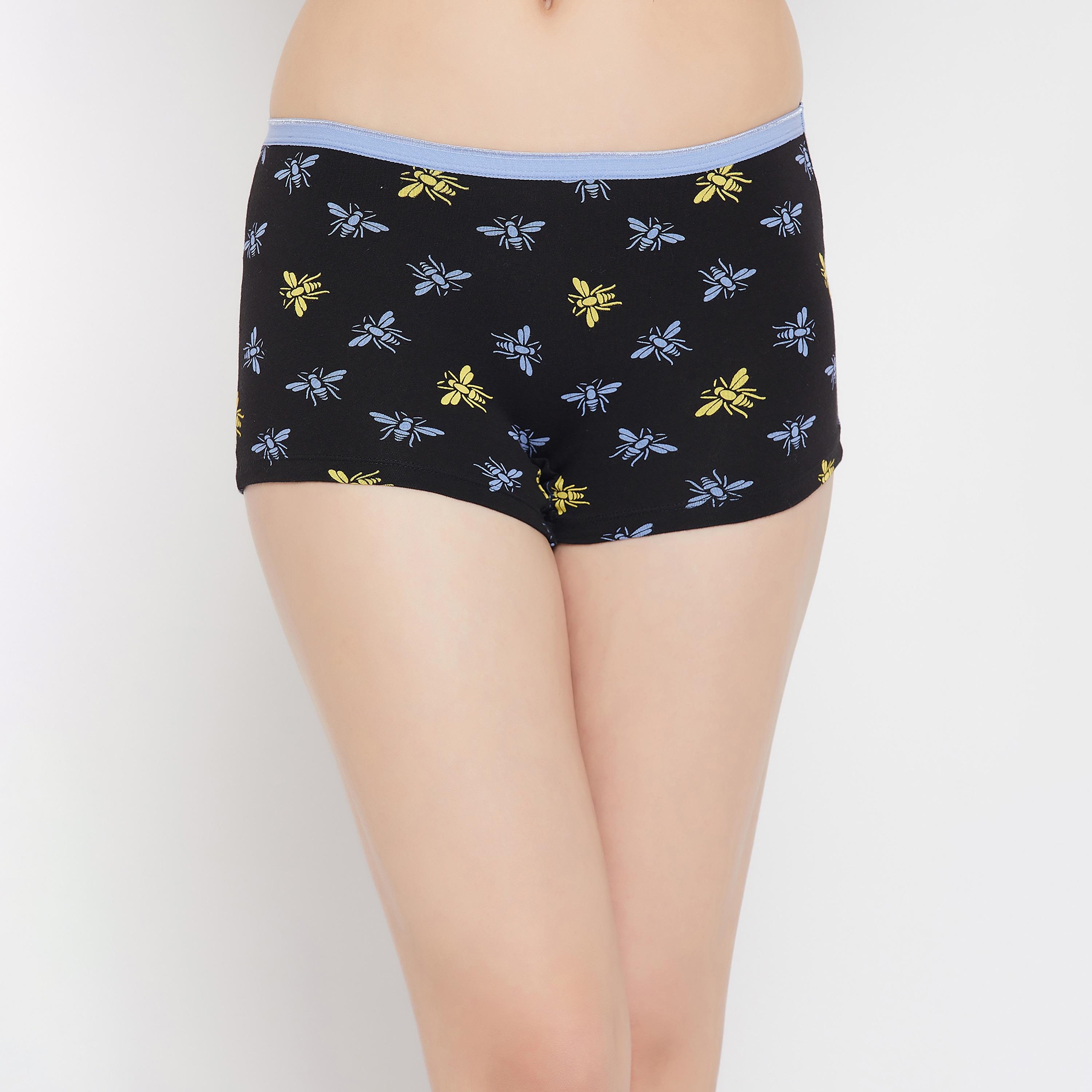 Clovia Pack of 4 Mid Waist Printed Women's Boyshorts - Cotton-women-clothing-lingerie-panties-image-13