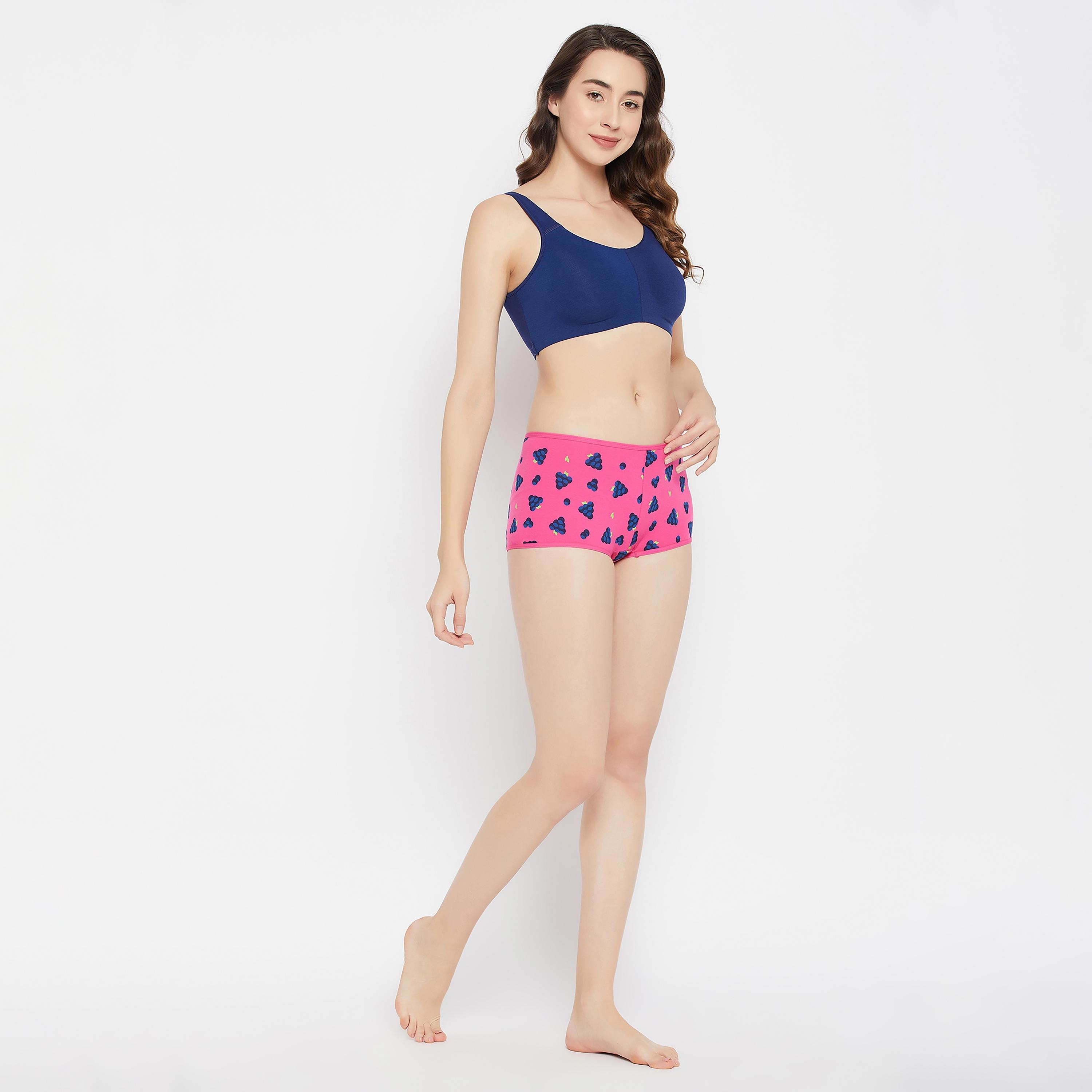 Clovia Pack of 4 Mid Waist Printed Women's Boyshorts - Cotton-women-clothing-lingerie-panties-image-19