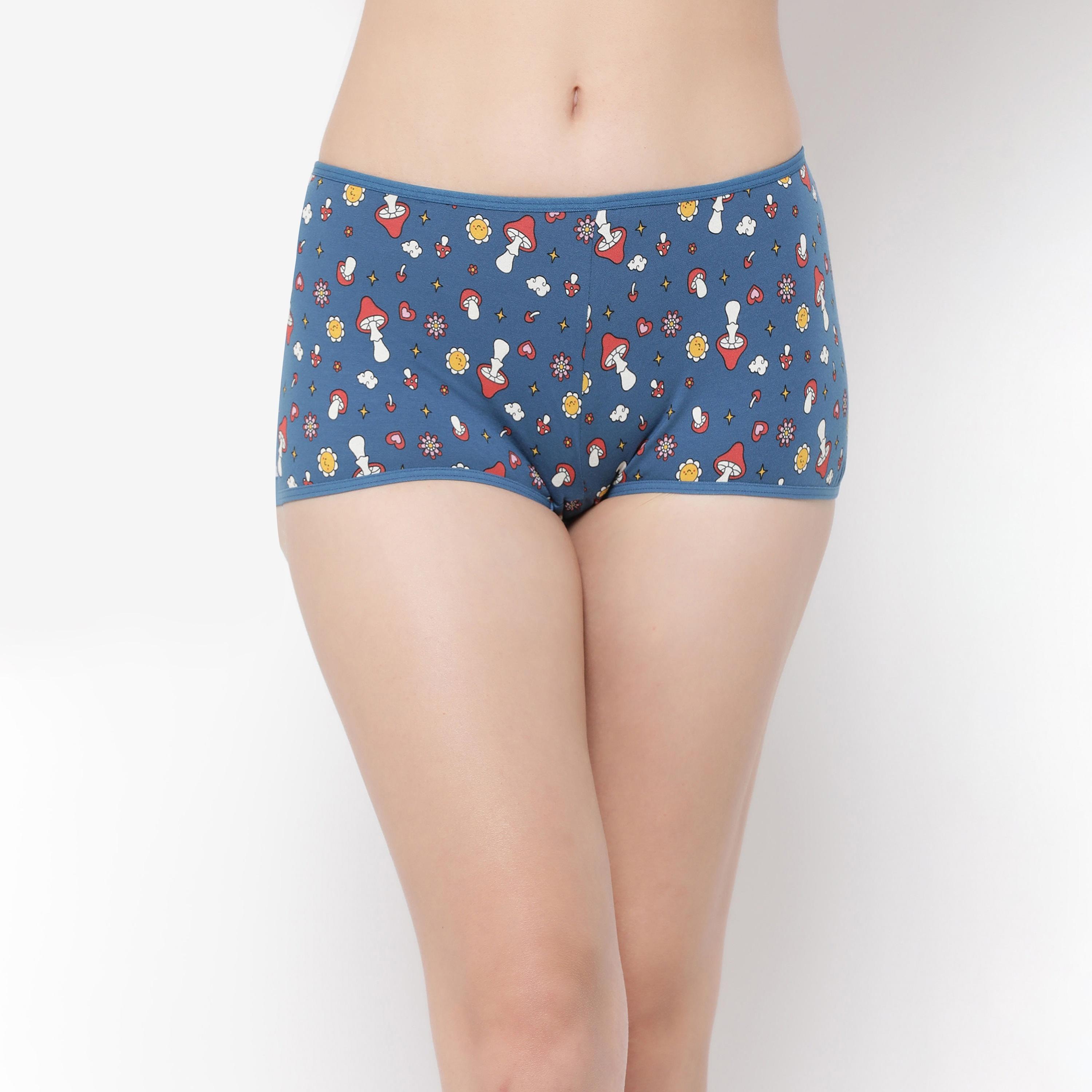 Clovia Pack of 4 Mid Waist Printed Women's Boyshorts - Cotton-women-clothing-lingerie-panties-image-24