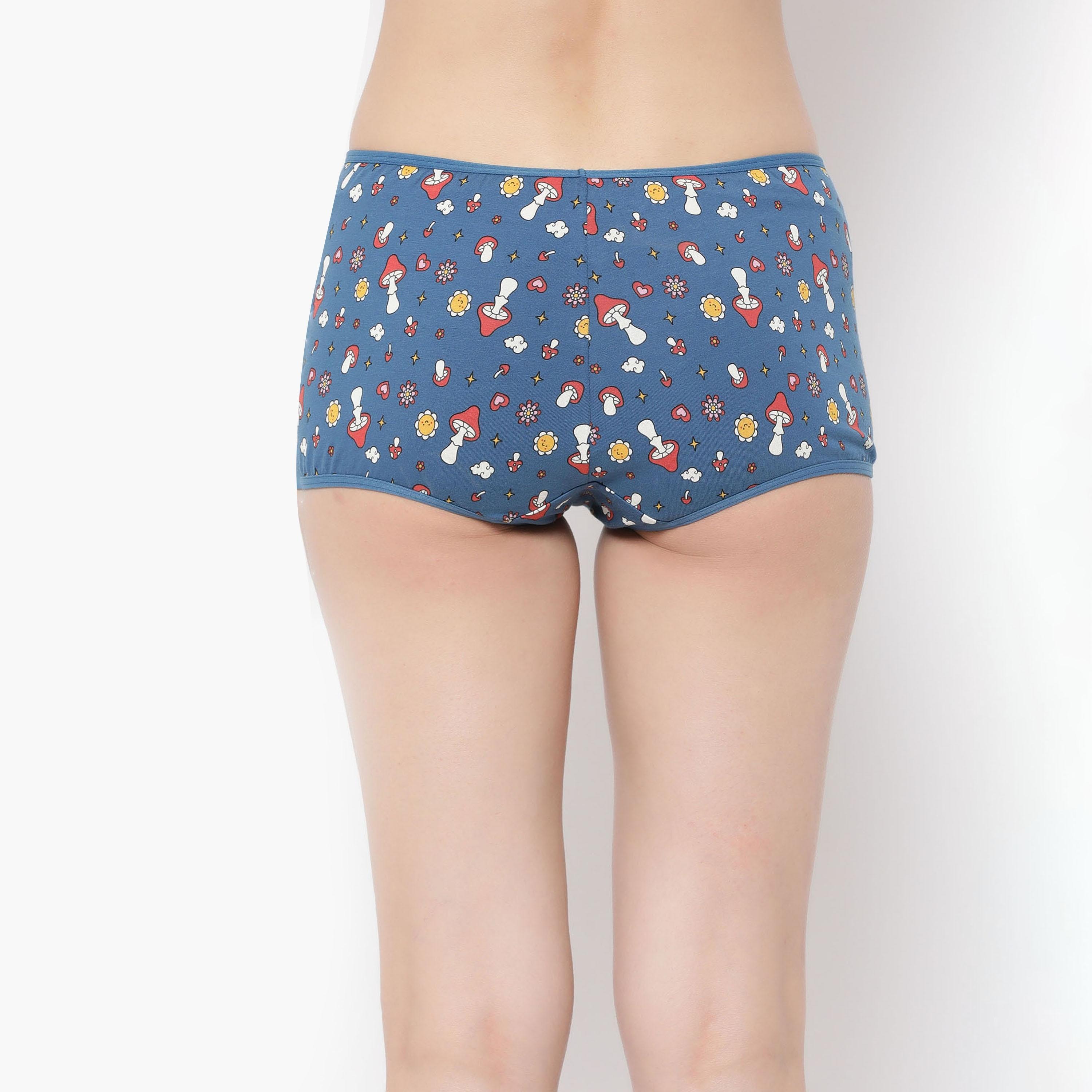 Clovia Pack of 4 Mid Waist Printed Women's Boyshorts - Cotton-women-clothing-lingerie-panties-image-4