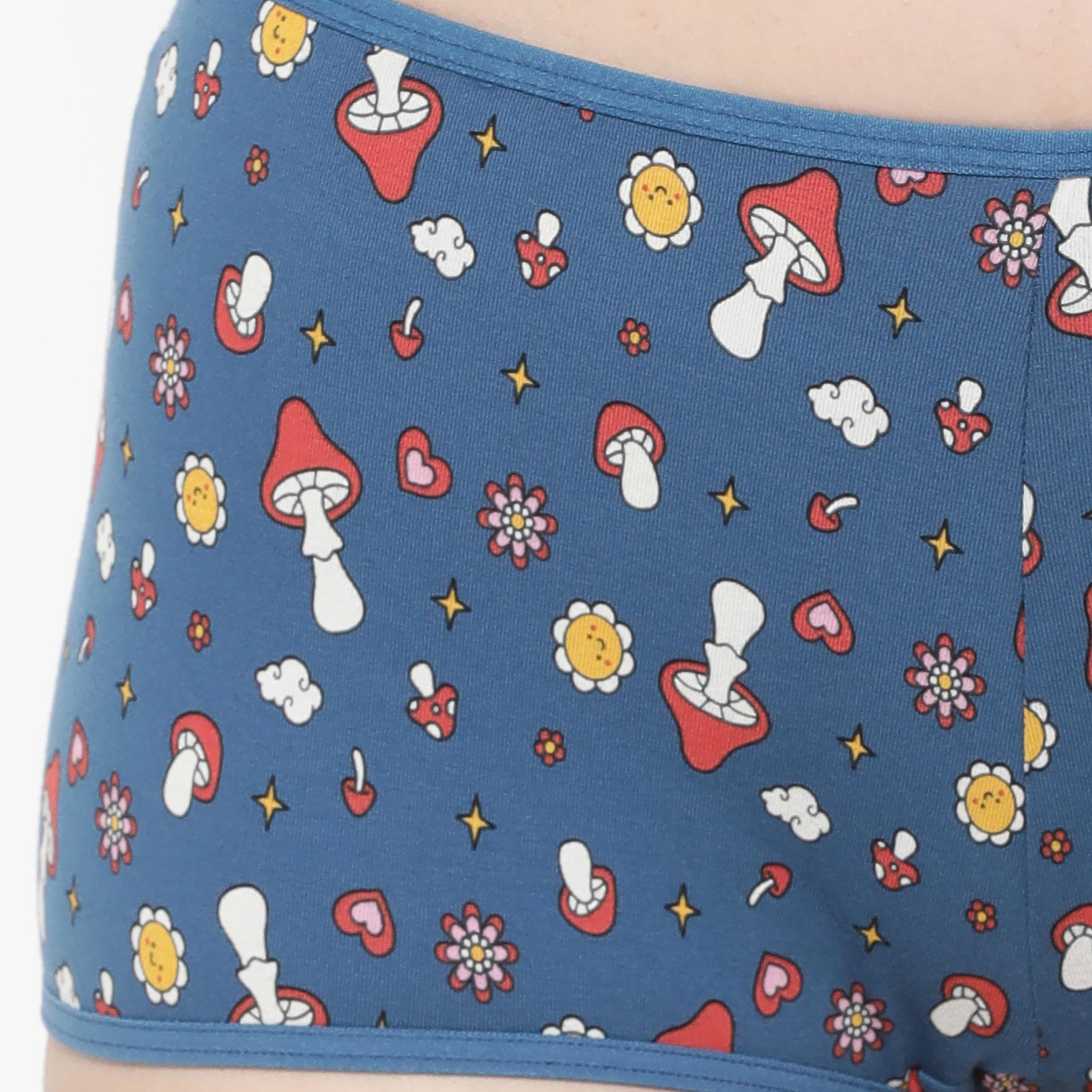 Clovia Pack of 4 Mid Waist Printed Women's Boyshorts - Cotton-women-clothing-lingerie-panties-image-5