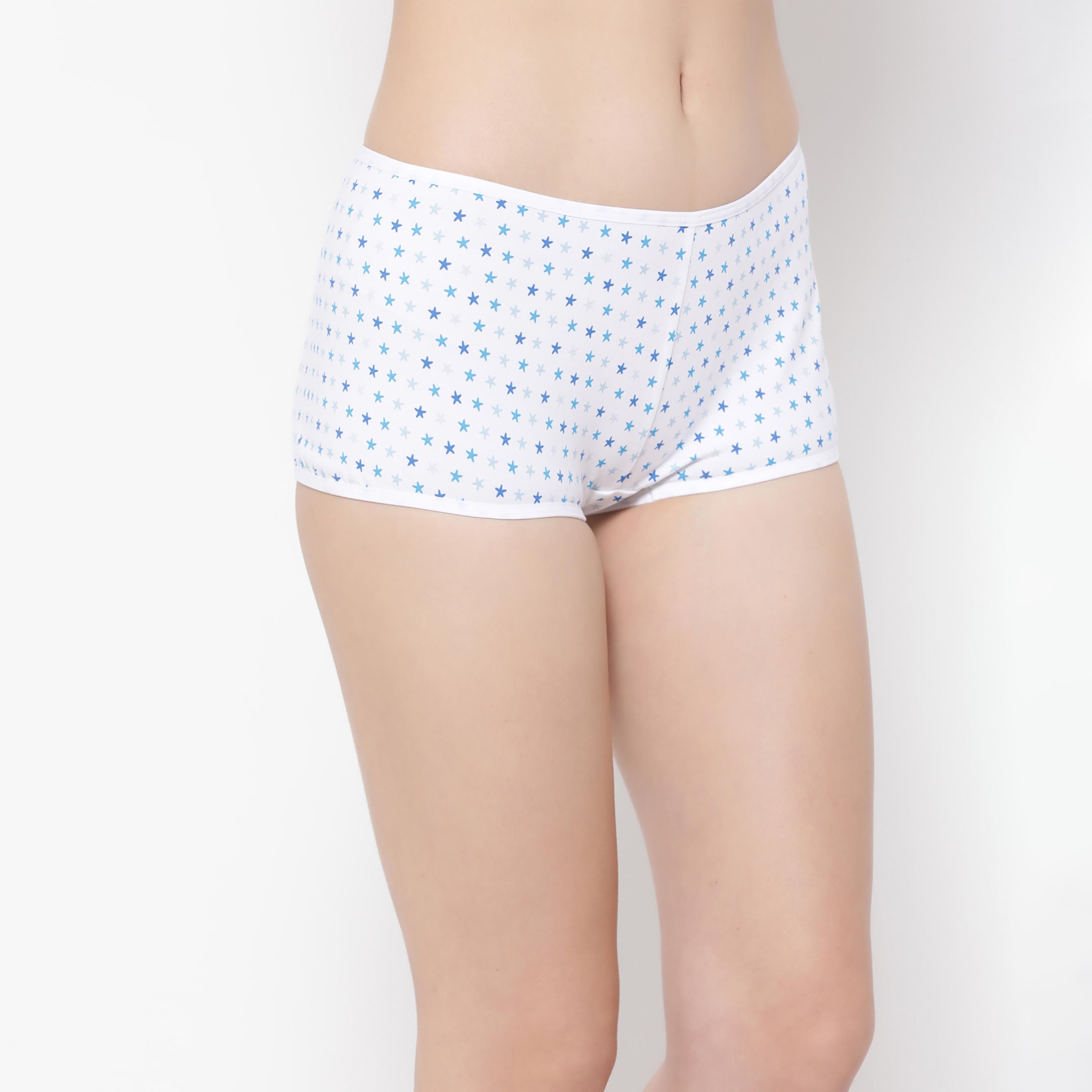 Clovia Pack of 4 Mid Waist Printed Women's Boyshorts - Cotton-women-clothing-lingerie-panties-image-3