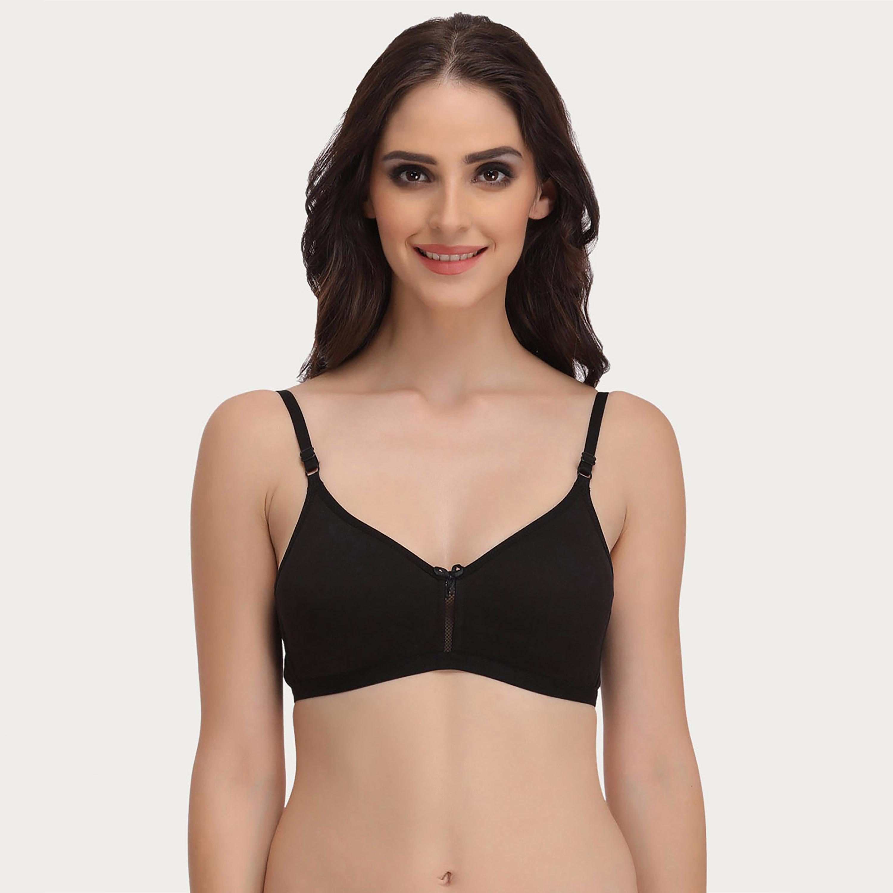 Clovia Pack of 2 Smoothie Non-Padded Non-Wired Full Coverage Women's T-Shirt Bra in Red & Black-women-clothing-lingerie-bras-image-3