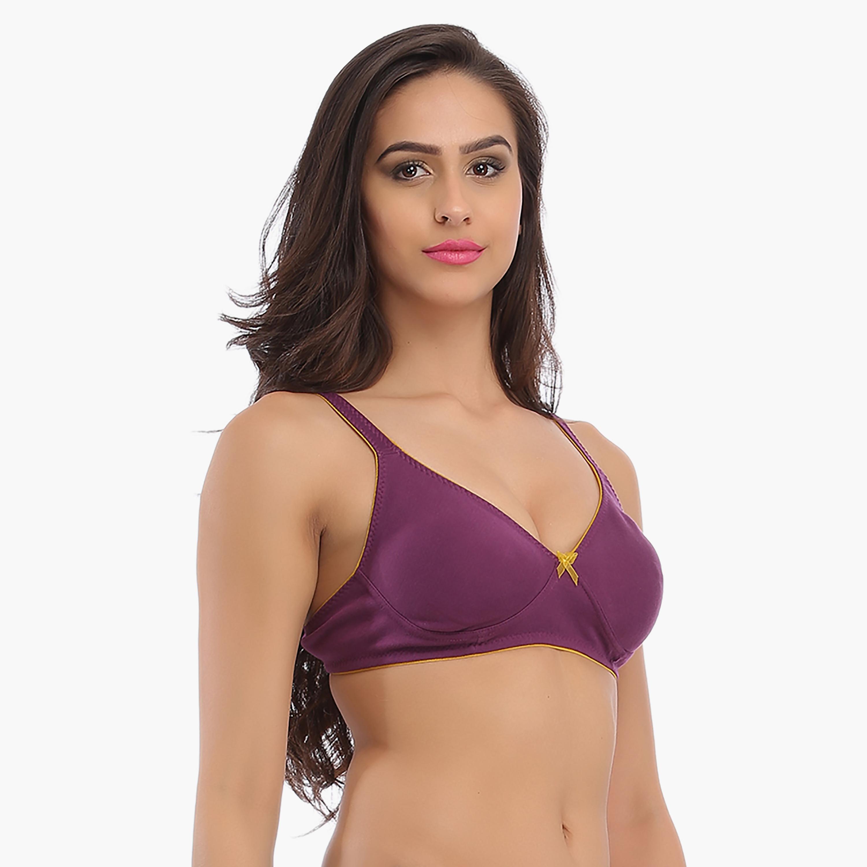 Clovia Pack of 2 Solid & Lace Non Padded Full Coverage Bra-women-clothing-lingerie-bras-image-9