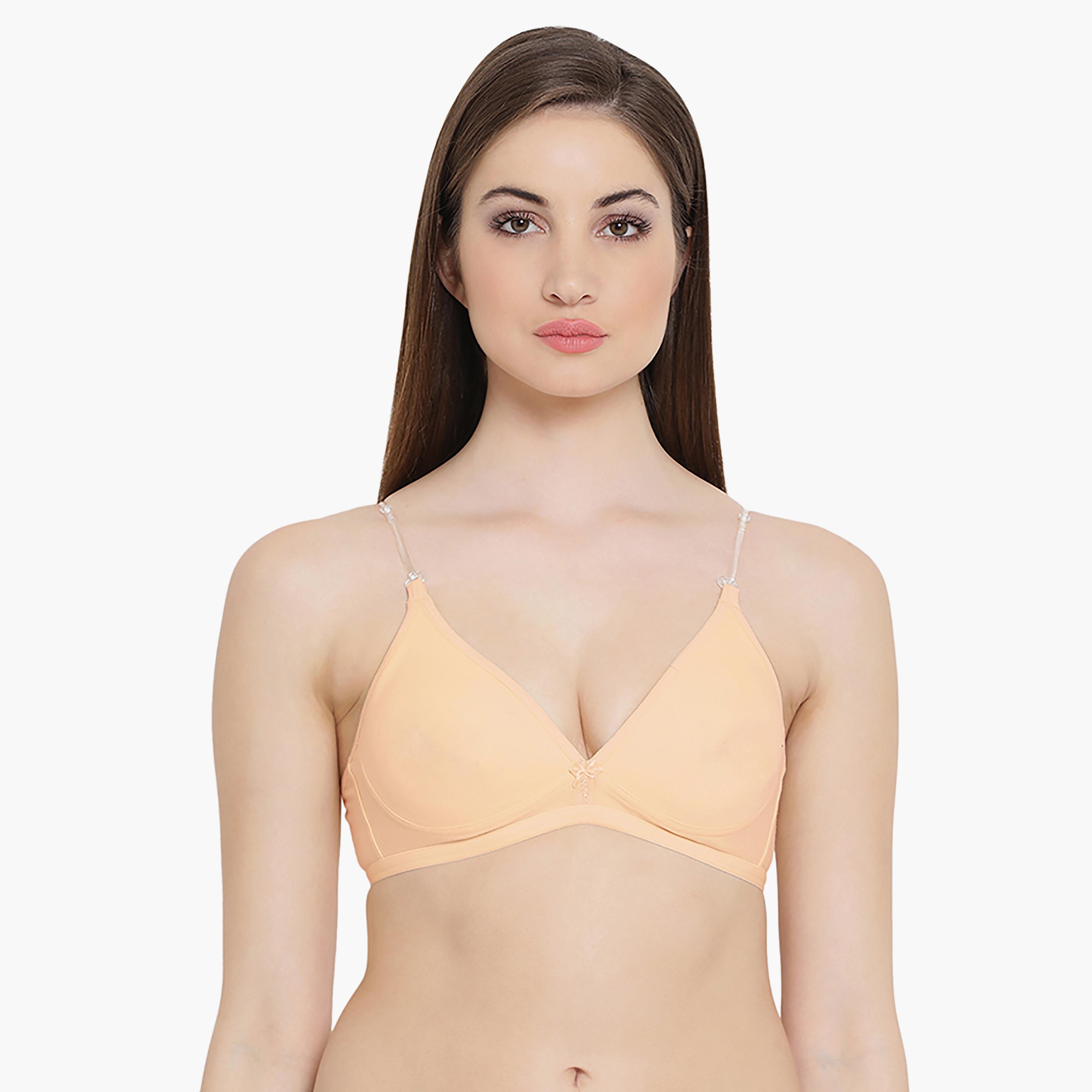 Clovia Pack of 2 Printed & Solid Non Padded Full Coverage Bra-women-clothing-lingerie-bras-image-2