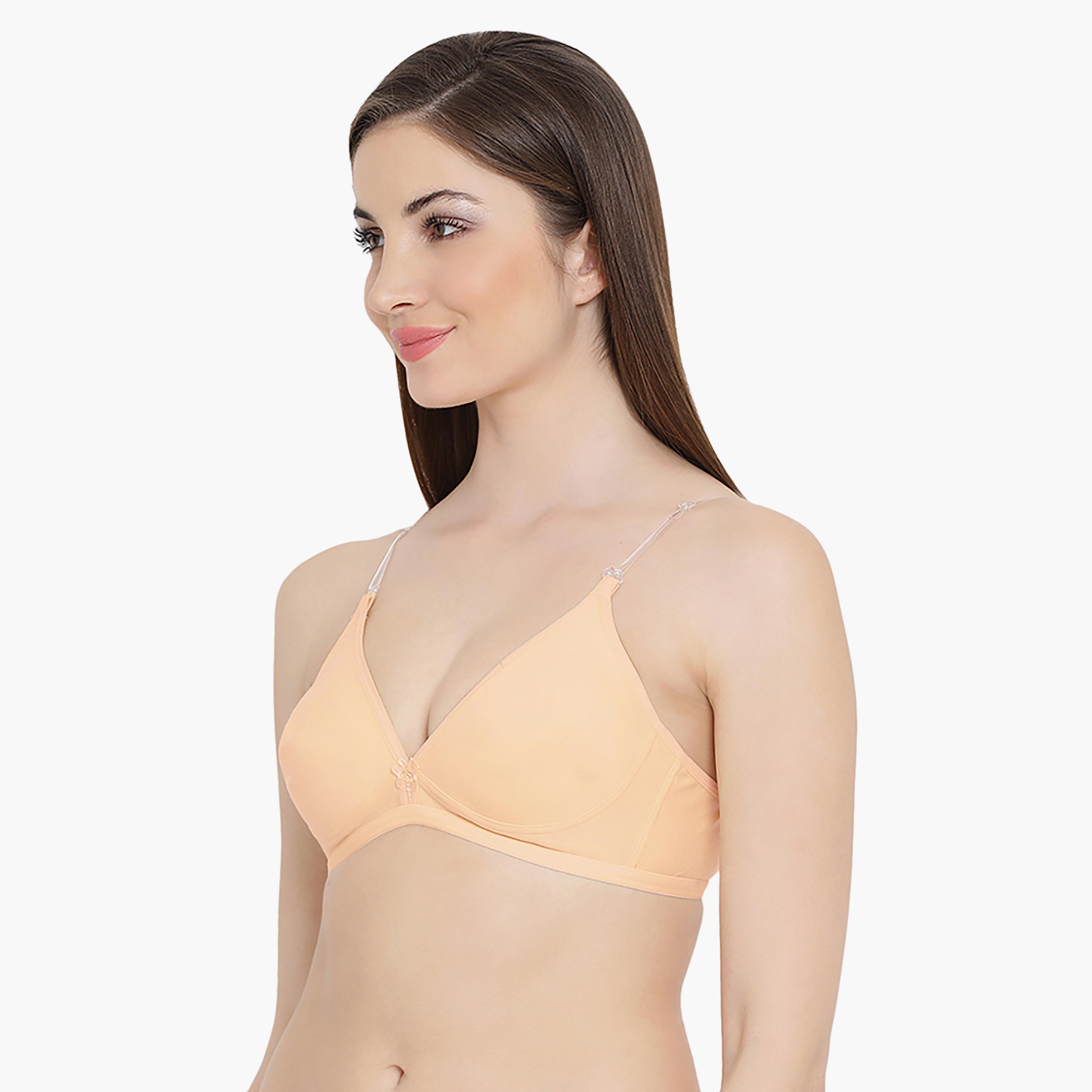 Clovia Pack of 2 Printed & Solid Non Padded Full Coverage Bra-women-clothing-lingerie-bras-image-4