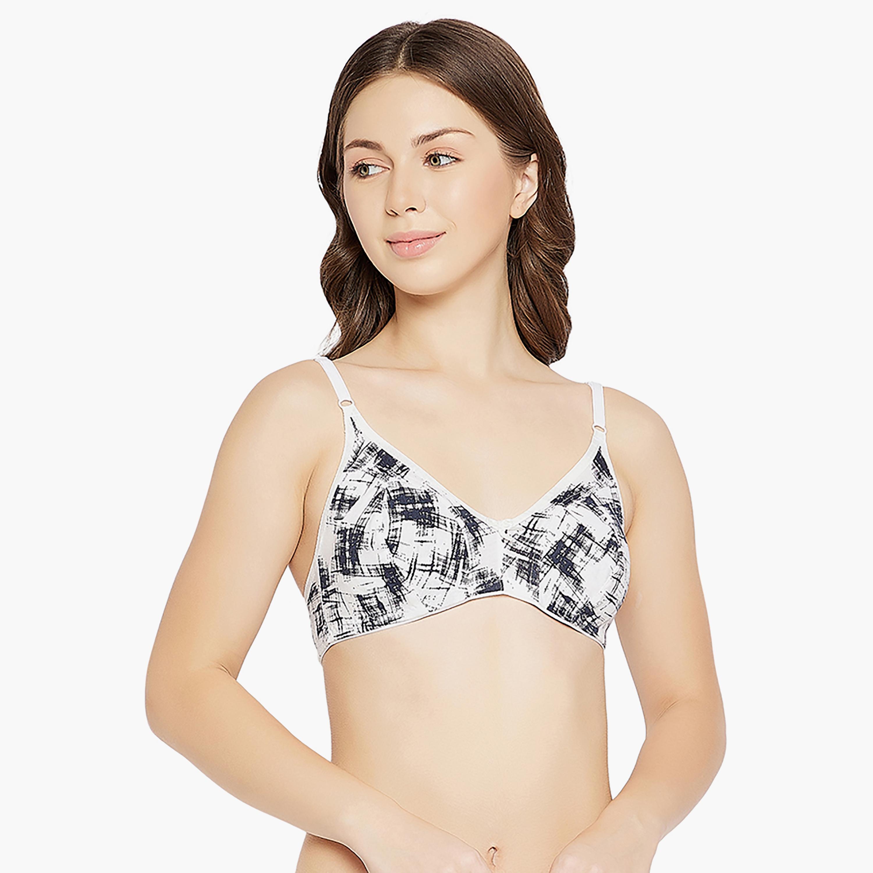 Clovia Pack of 2 Printed & Solid Non Padded Full Coverage Bra-women-clothing-lingerie-bras-image-7