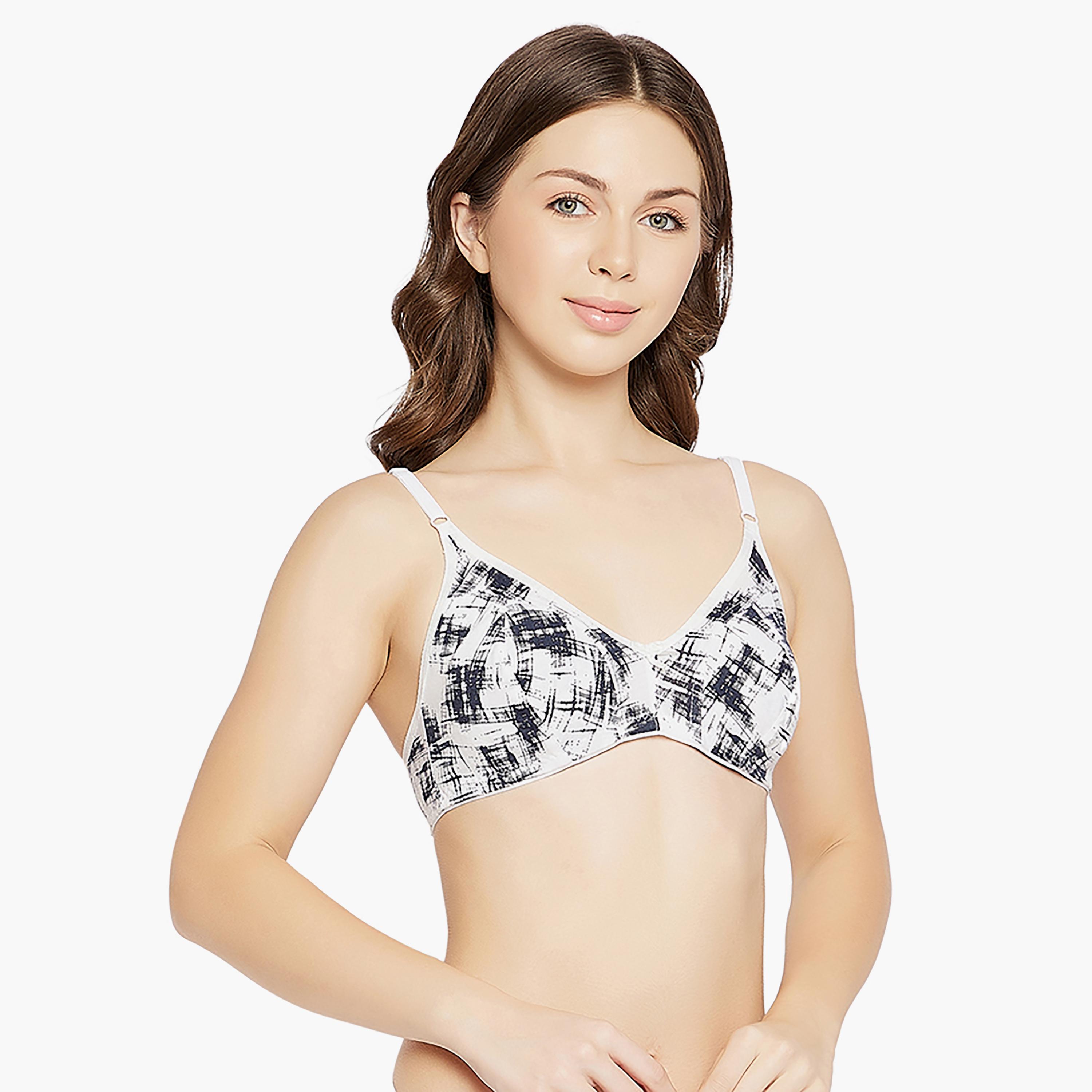 Clovia Pack of 2 Printed & Solid Non Padded Full Coverage Bra-women-clothing-lingerie-bras-image-9