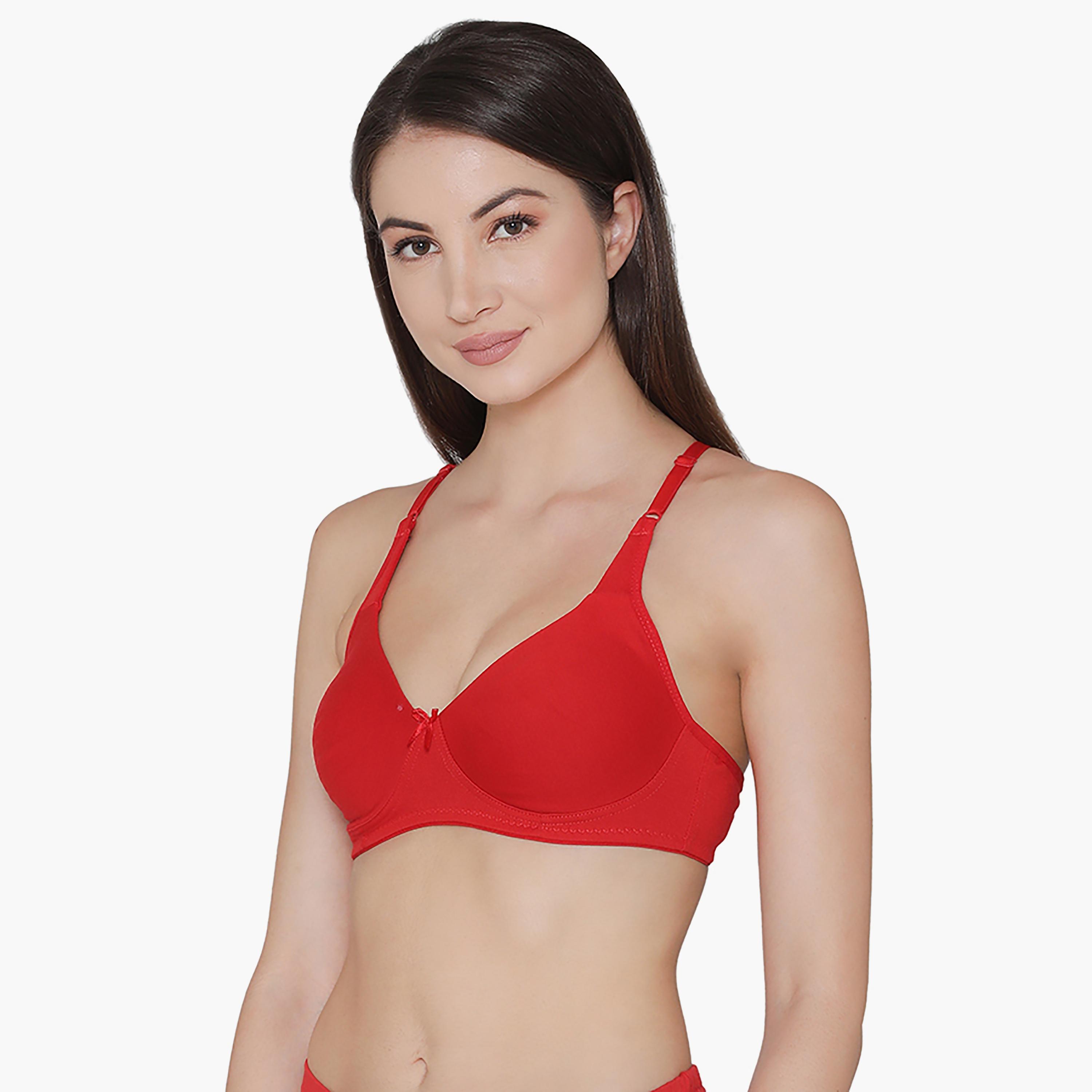 مجموعة من 2 حمالة صدر ويرفري ذات صلبة قطنية غير مبطنة ذات تغطية كاملة من كلوفيا-women-clothing-lingerie-bras-image-4