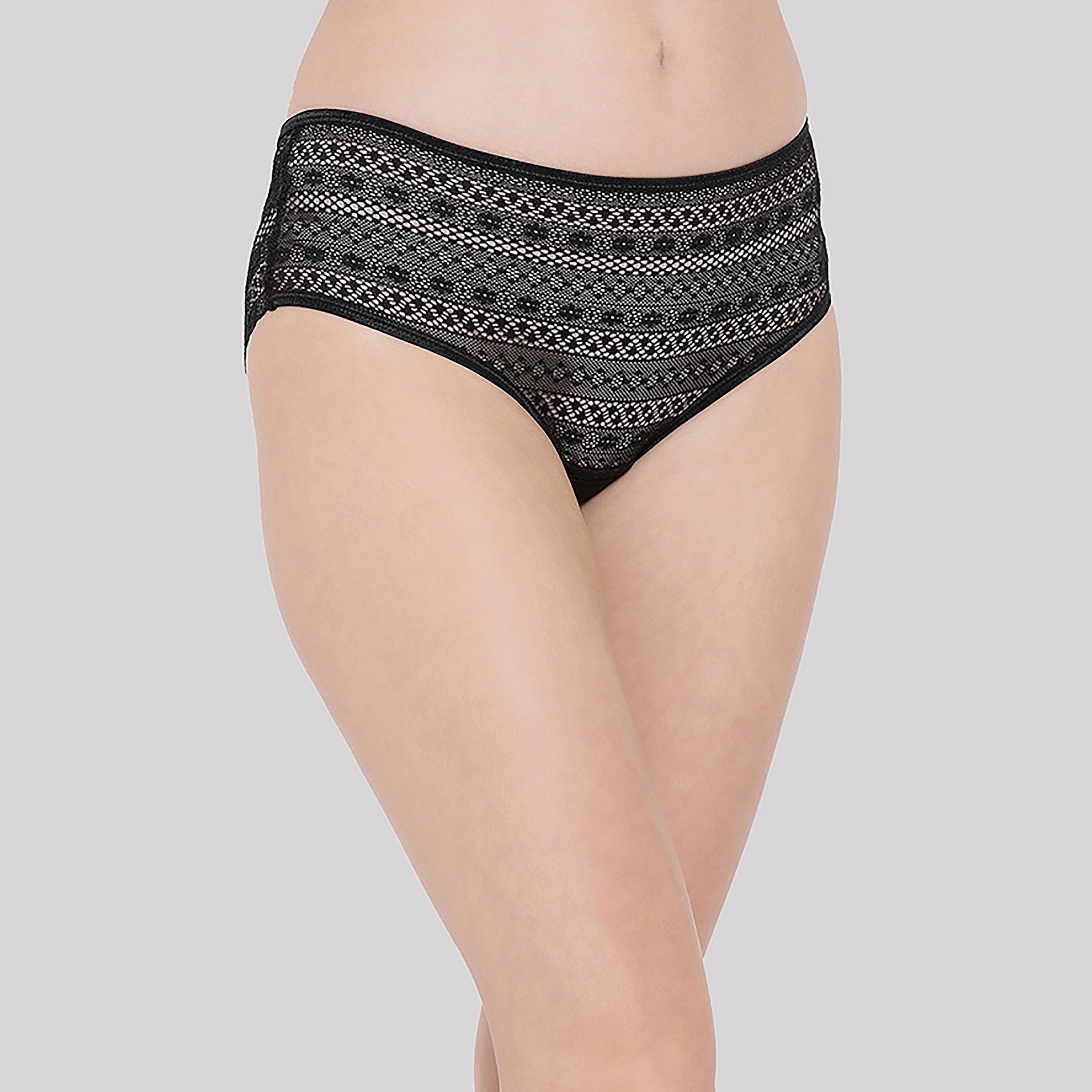 مجموعة كلوفيا مكونة من 3 سراويل هيبستر ذات صلبة ودانتيل بمتوسطة الخصر-women-clothing-lingerie-panties-image-1