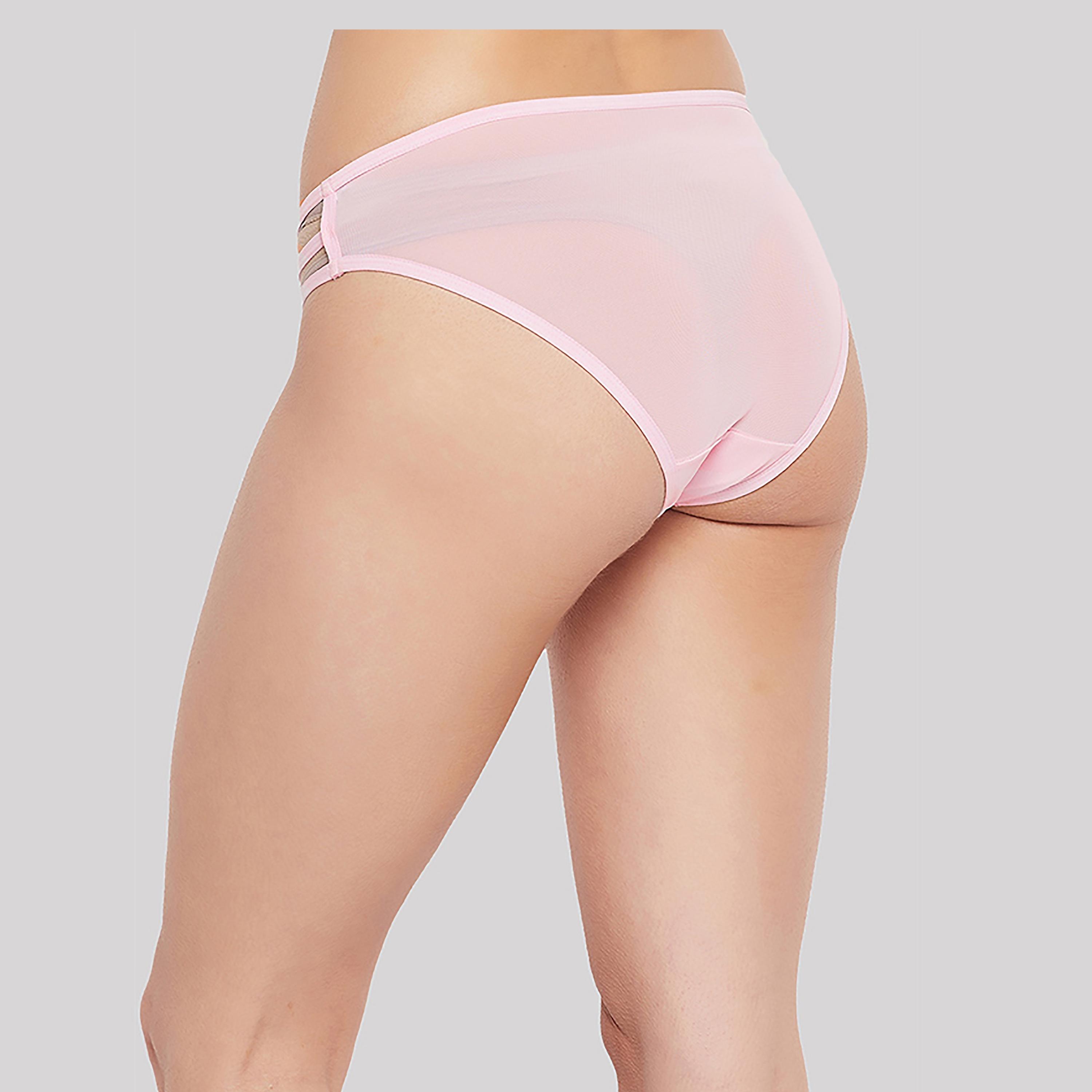 مجموعة كلوفيا مكونة من 3 سراويل بيكيني ذات دانتيل بخصر منخفض مع مزين كيج-women-clothing-lingerie-panties-image-4