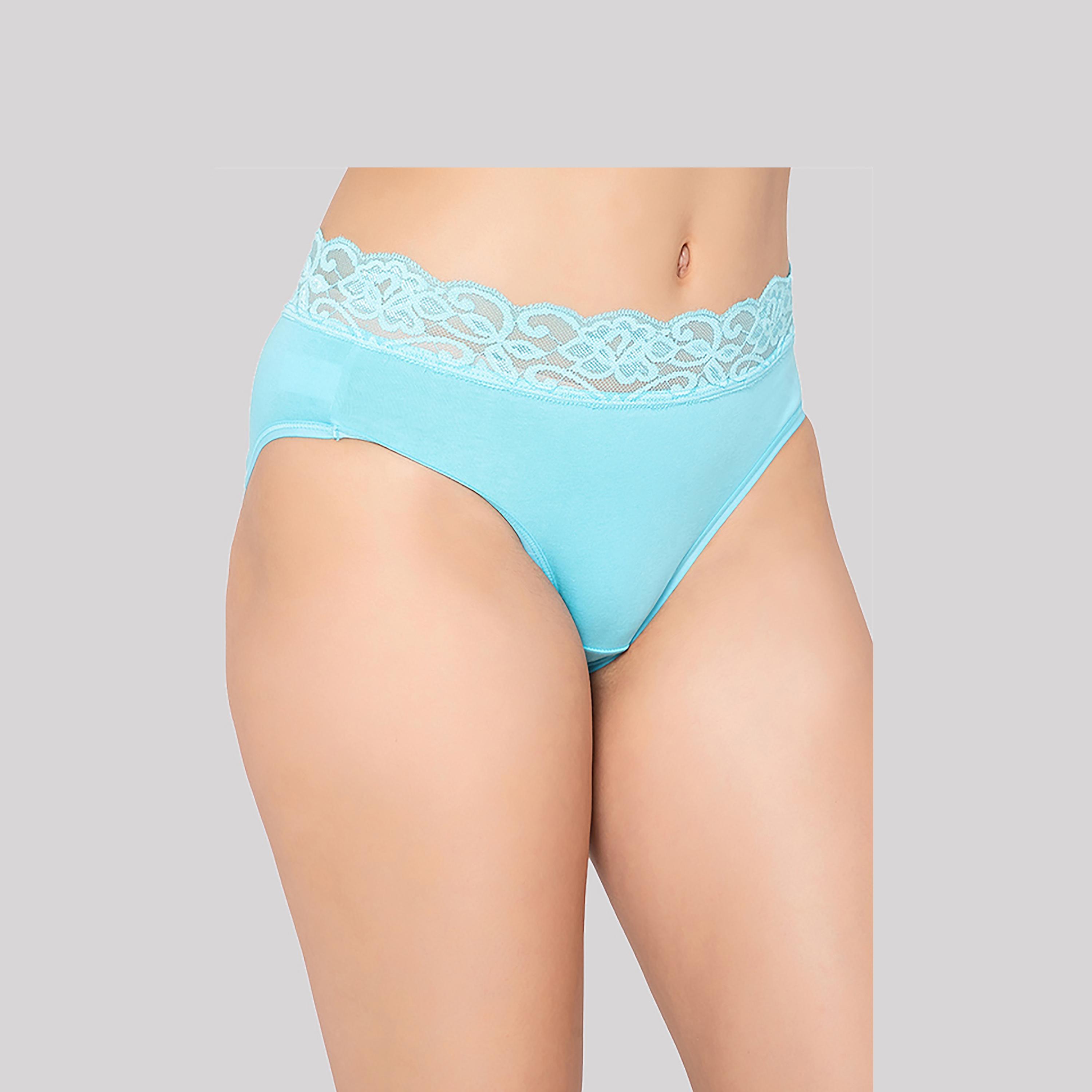 Clovia Pack of 3 Cotton Solid Mid Waist Hipster Panties with Lace Waist-women-clothing-lingerie-panties-image-3