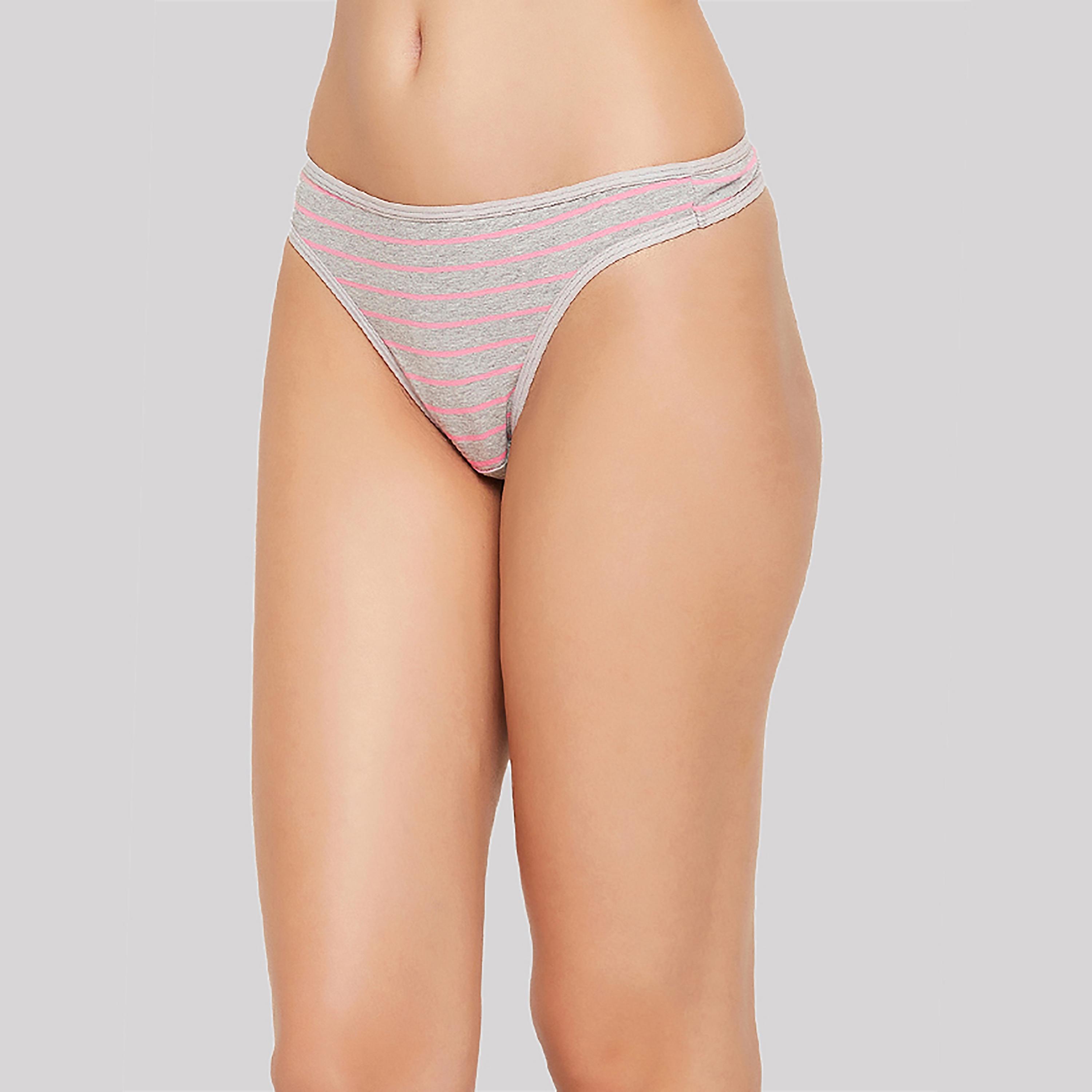 Clovia Pack of 3 Cotton Striped Low Waist Thongs-women-clothing-lingerie-panties-image-3