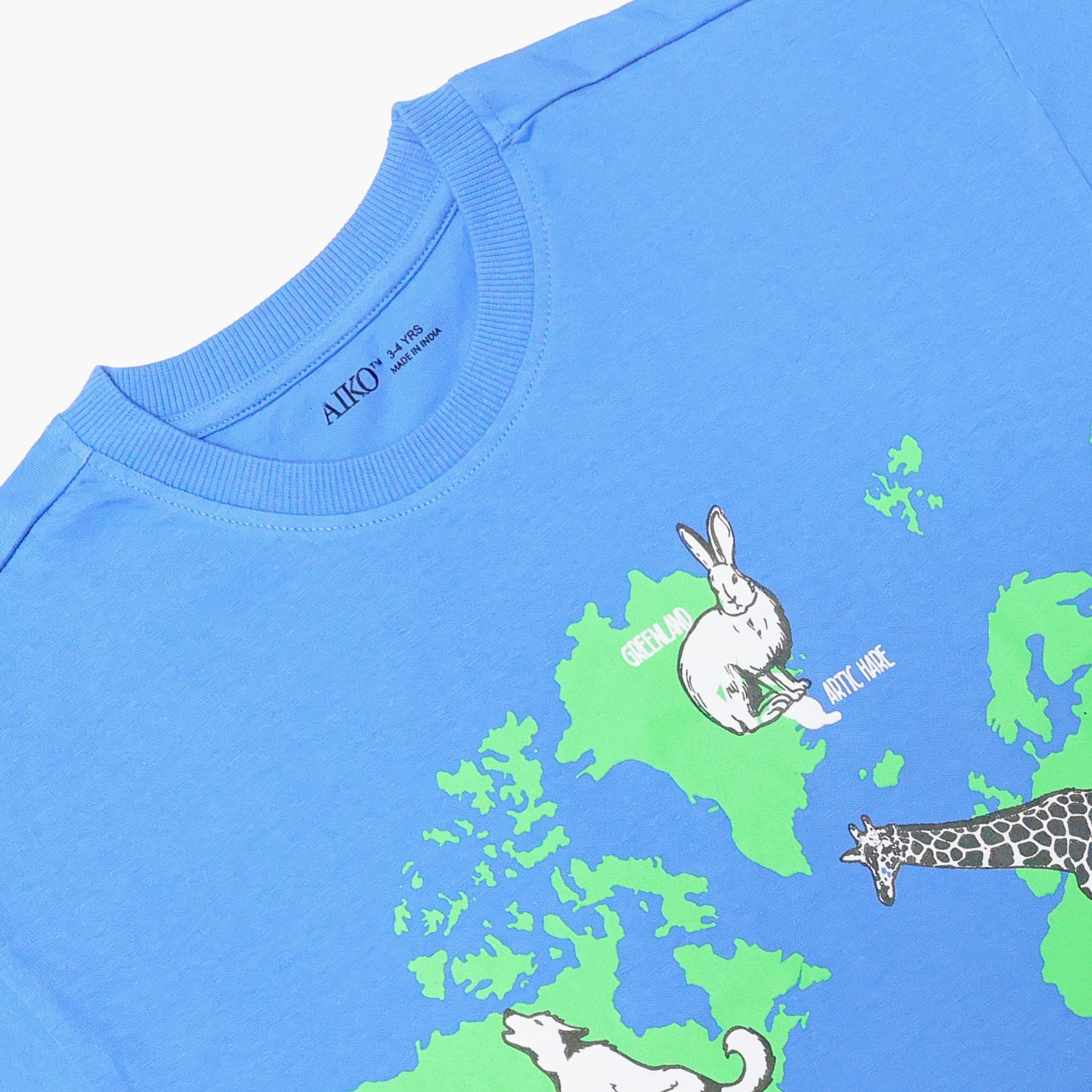 AIKO Earth Printed Short Sleeves T-Shirt-boys-clothing-tshirtsandpolos-image-2