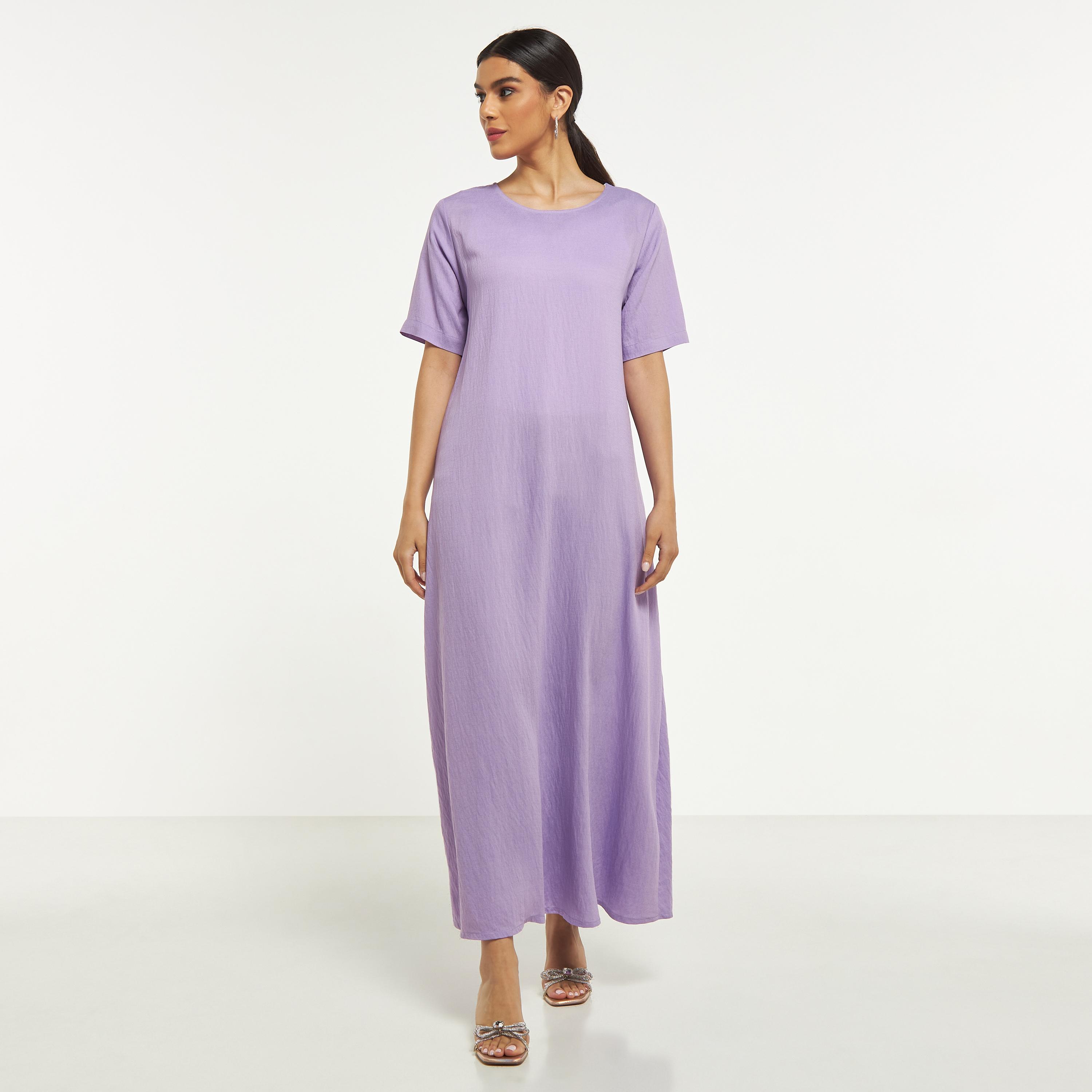 Hadiyath Al Madinah Printed Abaya with Maxi Dress and Hijab-women-arabicclothing-abayas-image-5