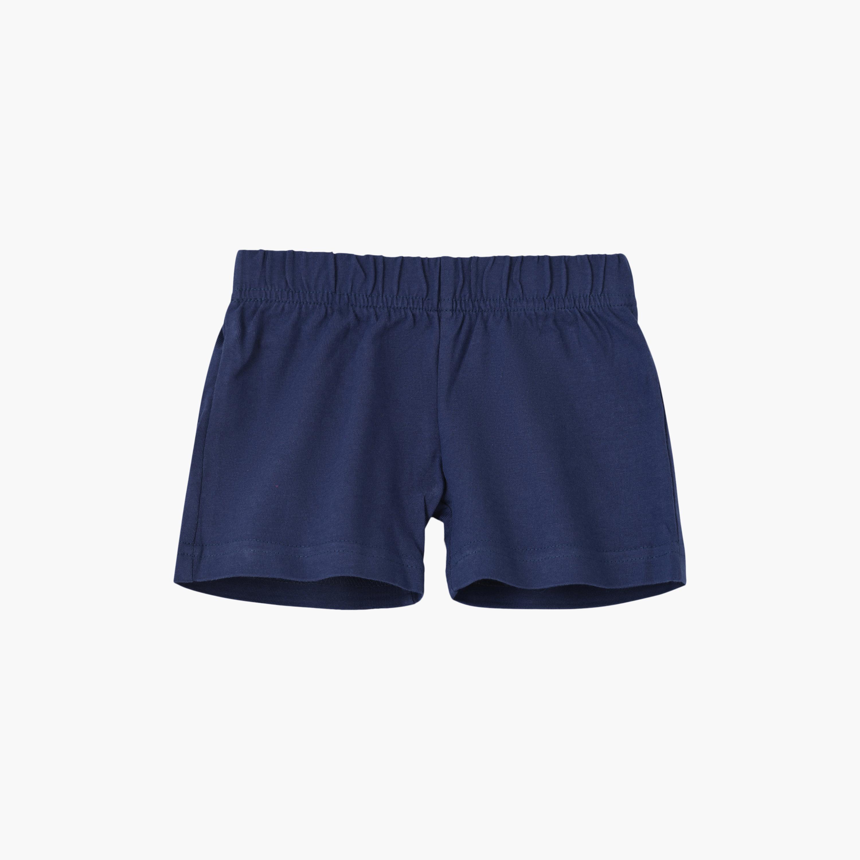 UniqKidz Cotton Solid Elasticated Knit Shorts-baby-boys-clothing-bottoms-shorts-image-1