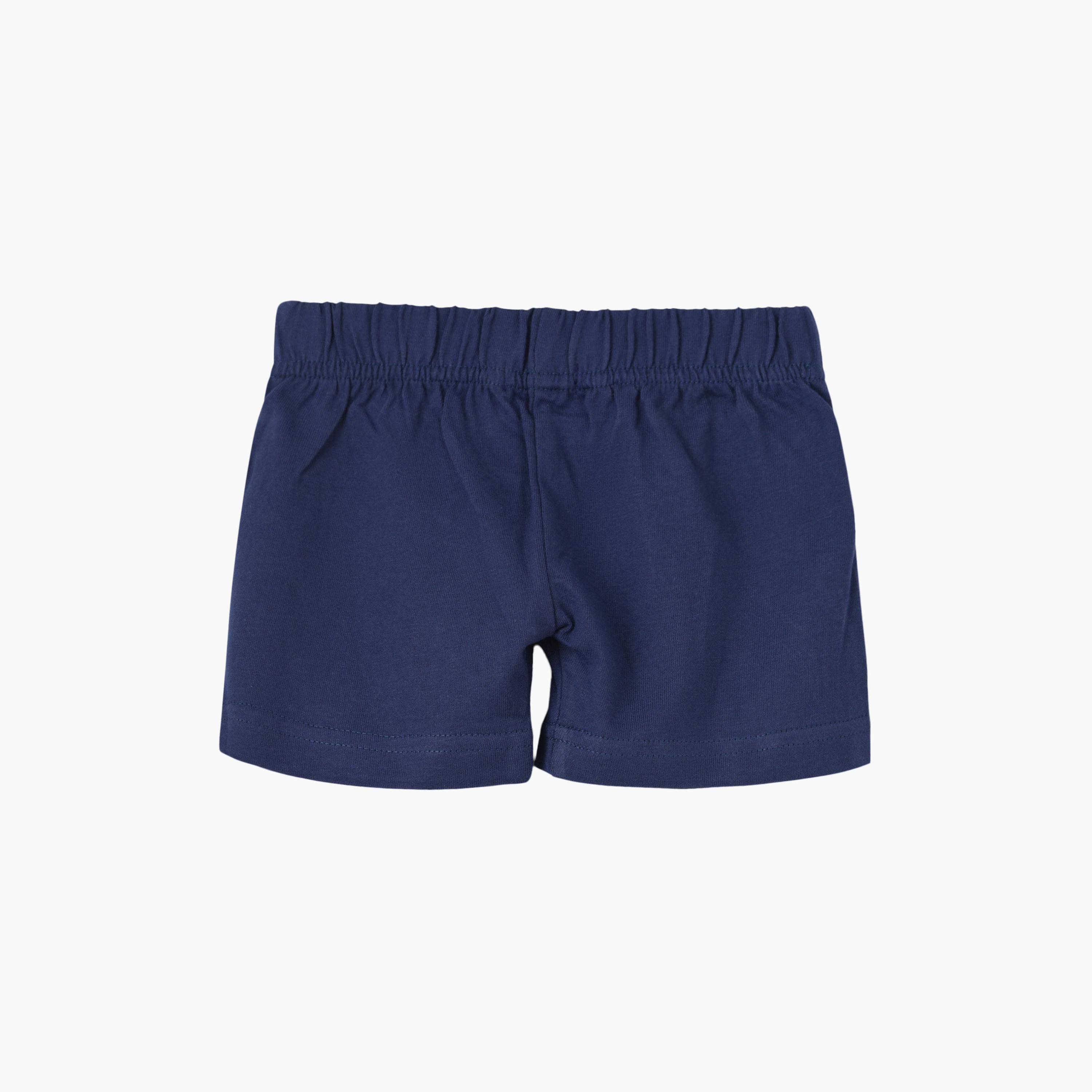 UniqKidz Cotton Solid Elasticated Knit Shorts-baby-boys-clothing-bottoms-shorts-image-2