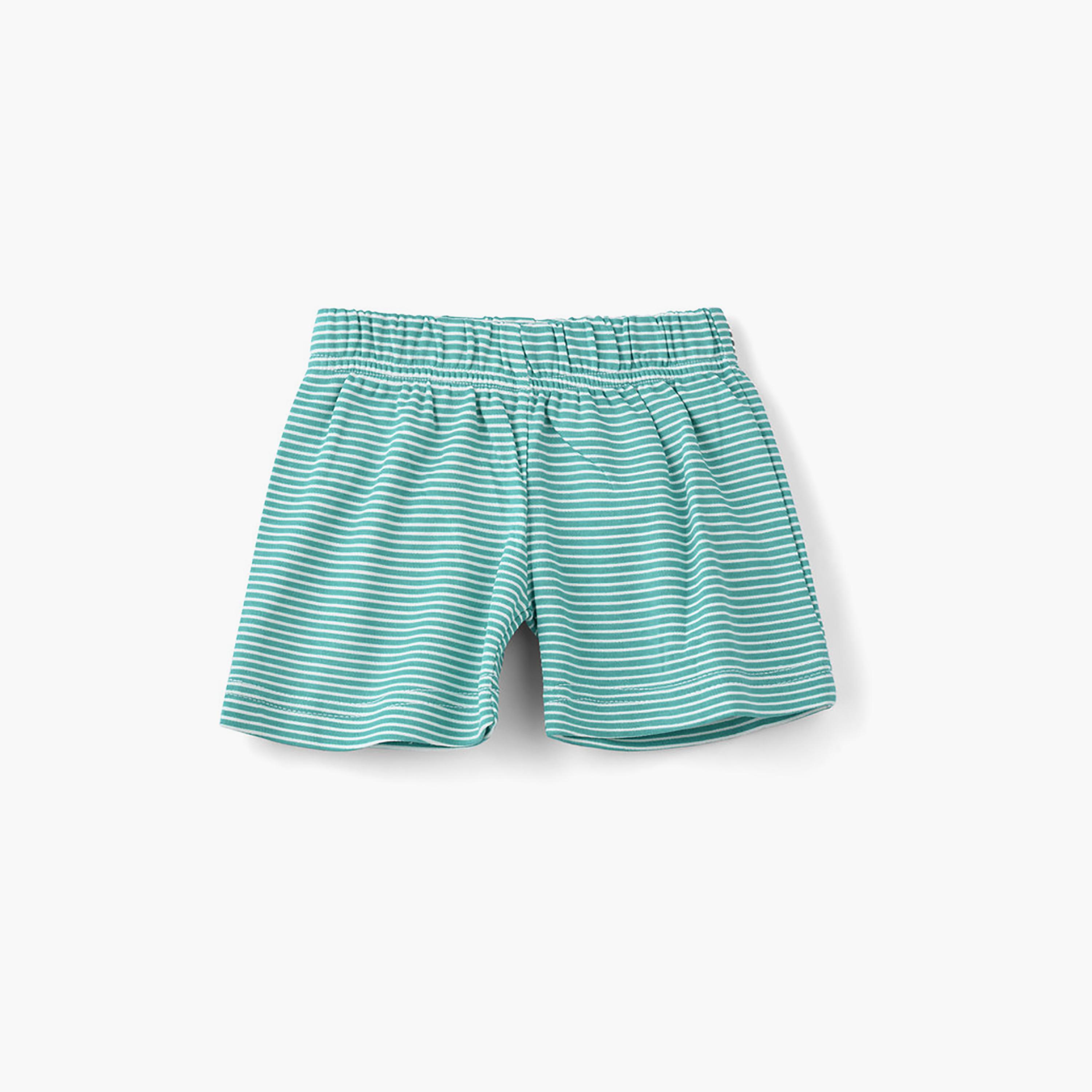 UniqKidz Elasticated Striped Shorts-baby-boys-clothing-bottoms-shorts-image-1